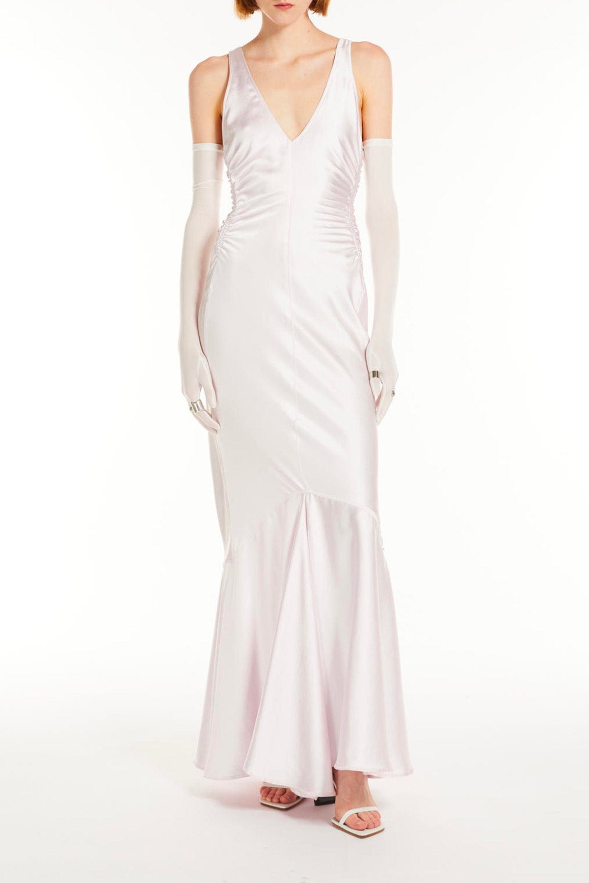 MAXMARA&#39;S BRANDS ABITO  Abito lucido in raso rosa donna Sportmax Katia