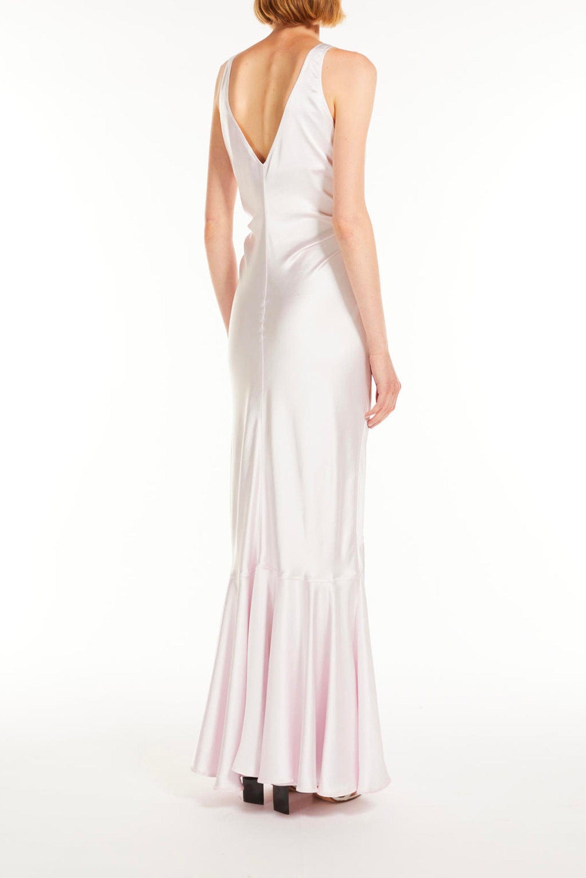 MAXMARA'S BRANDS ABITO  ROSA CHIARO / 34 Abito lucido in raso rosa donna Sportmax Katia