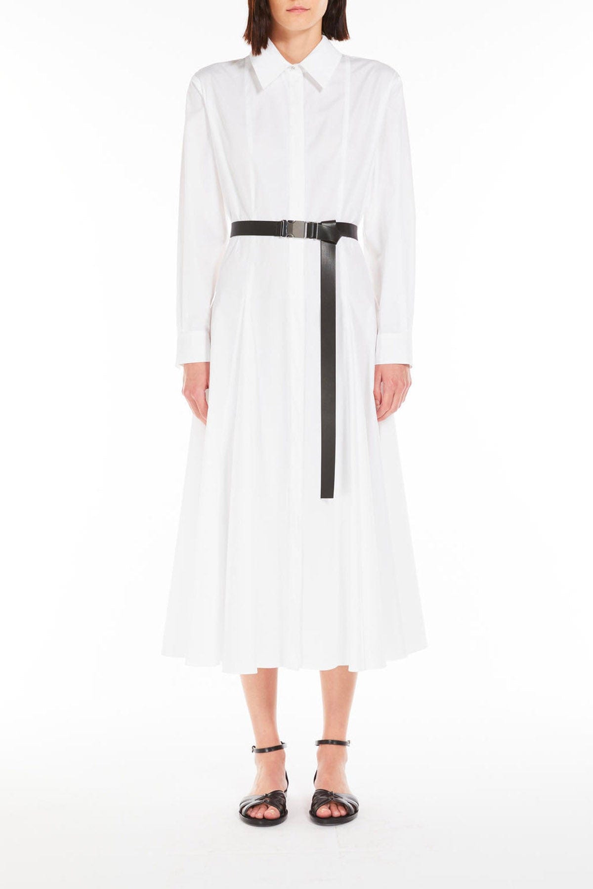 MAXMARA&#39;S BRANDS ABITO  BIANCO OTTICO / 34 Abito bianco in cotone Max Mara Studio Dancing