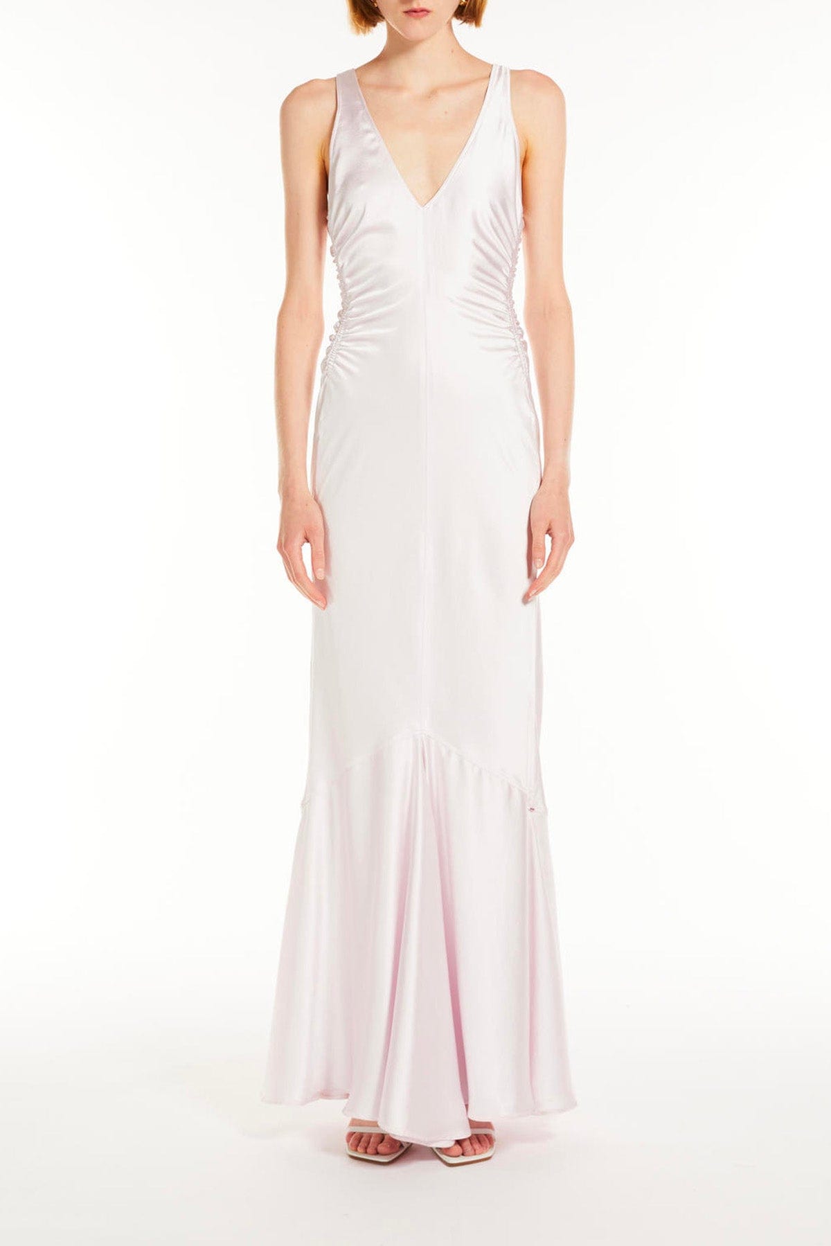 MAXMARA'S BRANDS ABITO  ROSA CHIARO / 34 Abito lucido in raso rosa donna Sportmax Katia