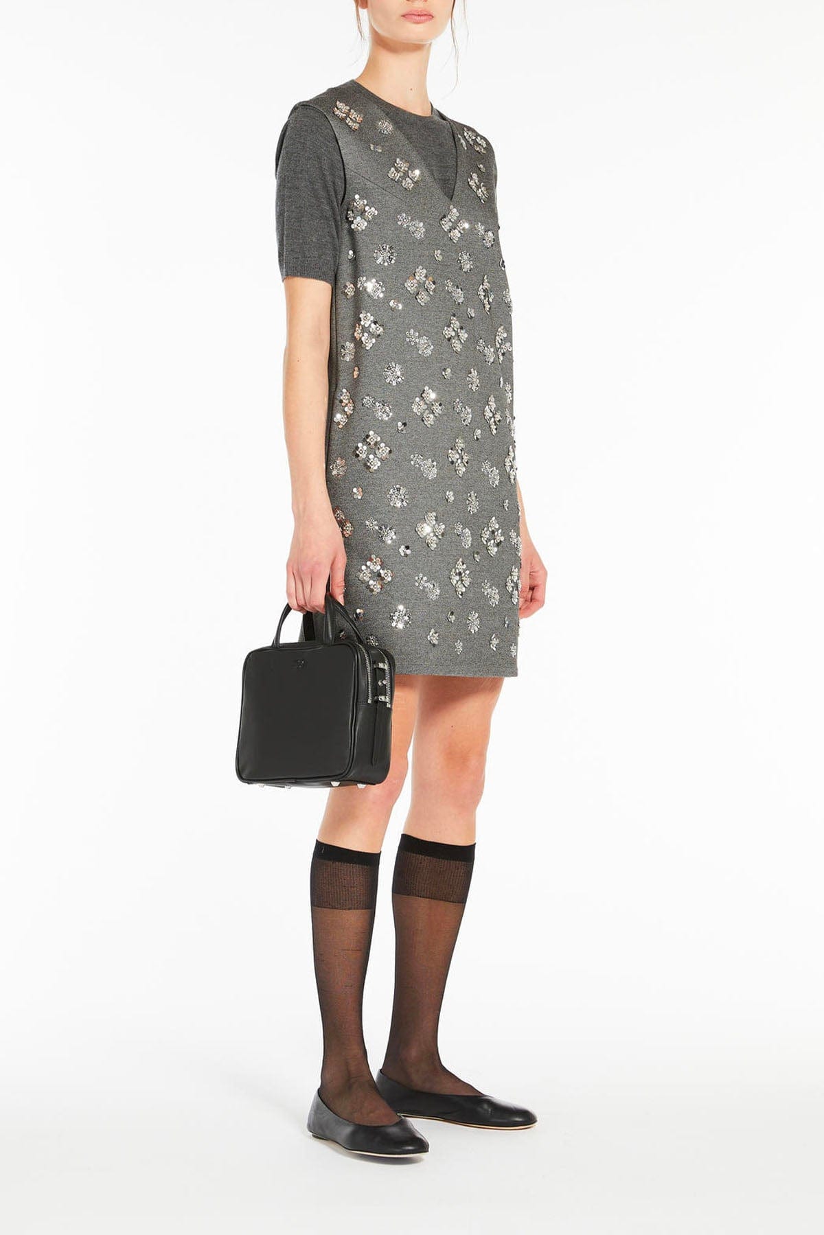 MAXMARA&#39;S BRANDS ABITO/TUTA IN JERSEY  Abito Corto Grigio Donna MAx Mara Weekend Hot