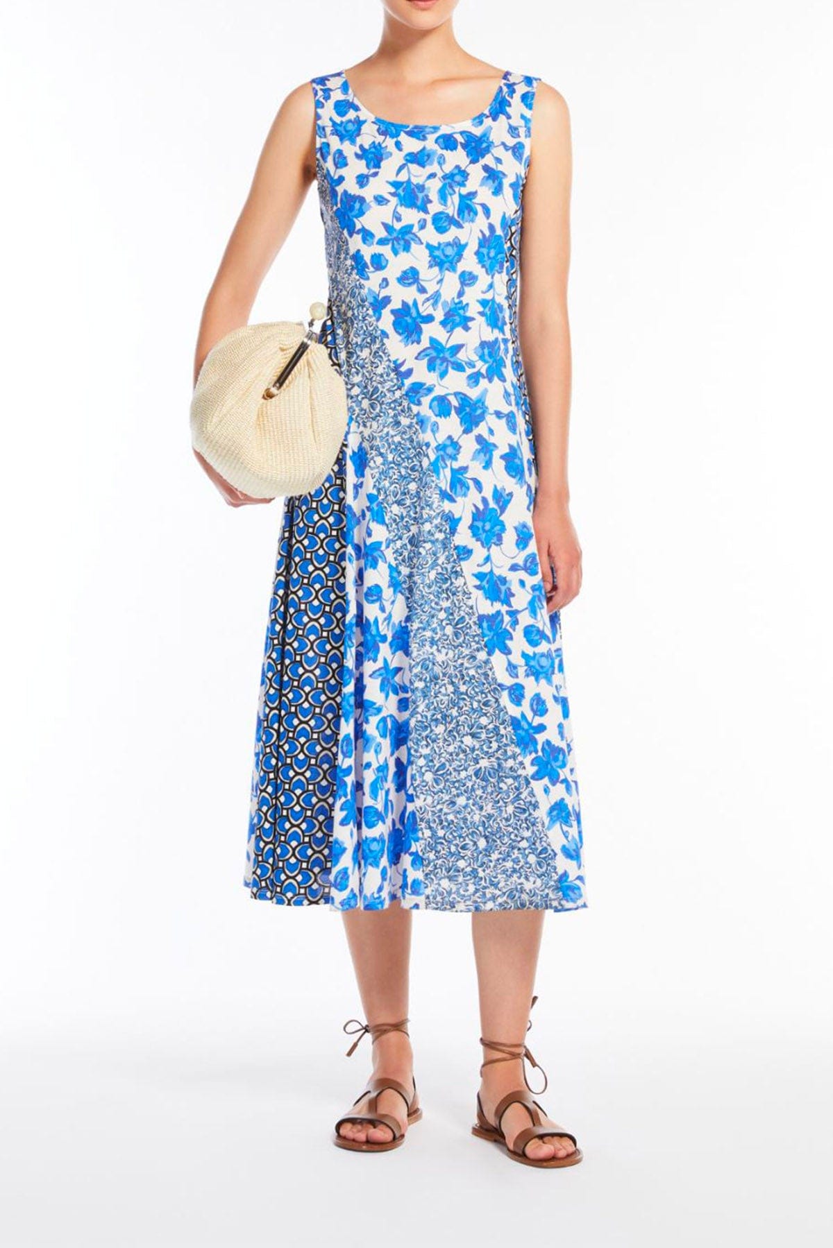 MAXMARA'S BRANDS ABITO/TUTA IN JERSEY  FIORE BLU / XXS Vestito in cotone donna Weekend Max Mara Cubano