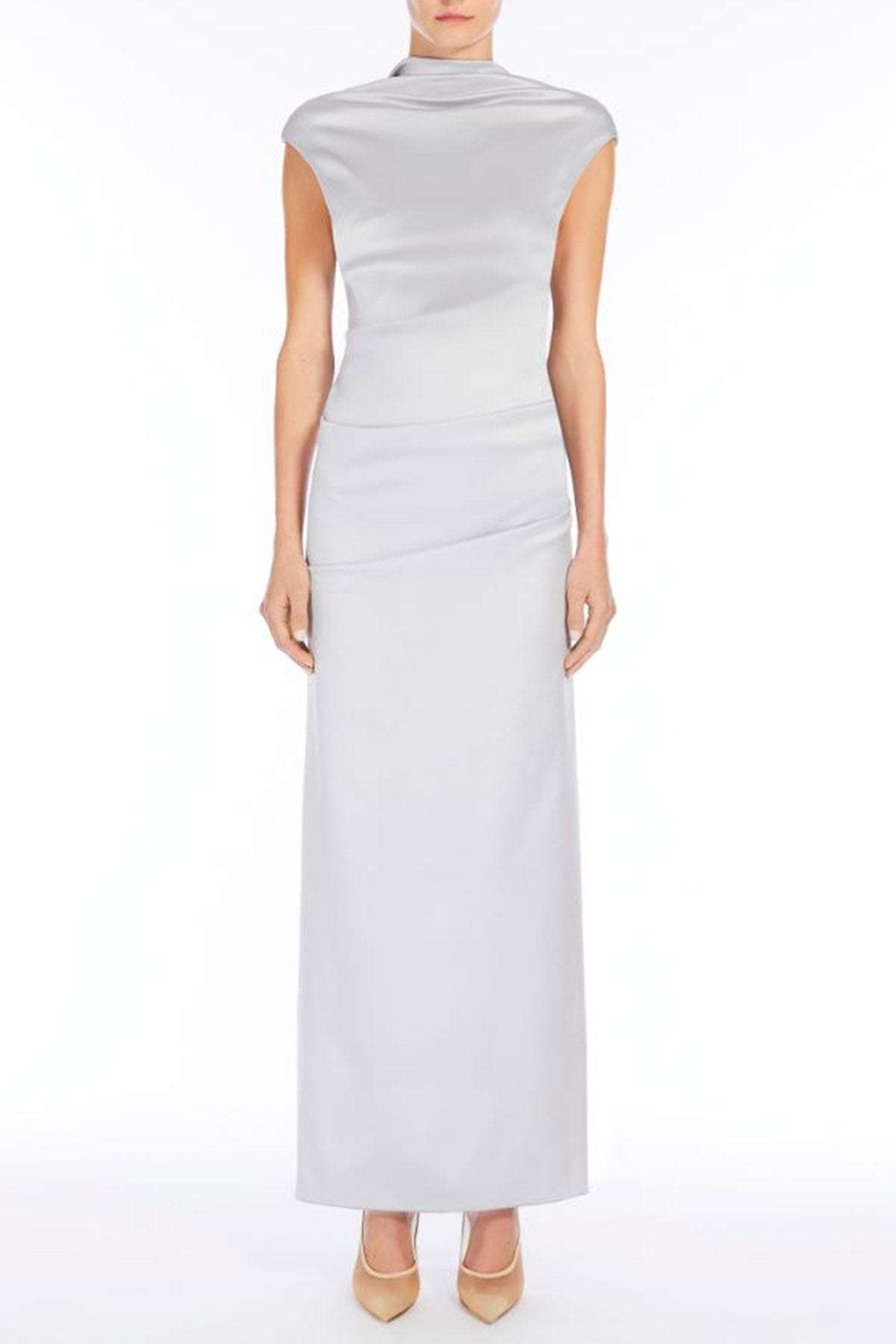 MAXMARA&#39;S BRANDS ABITO  Vestito lungo grigio perla Sportmax Abadan1234