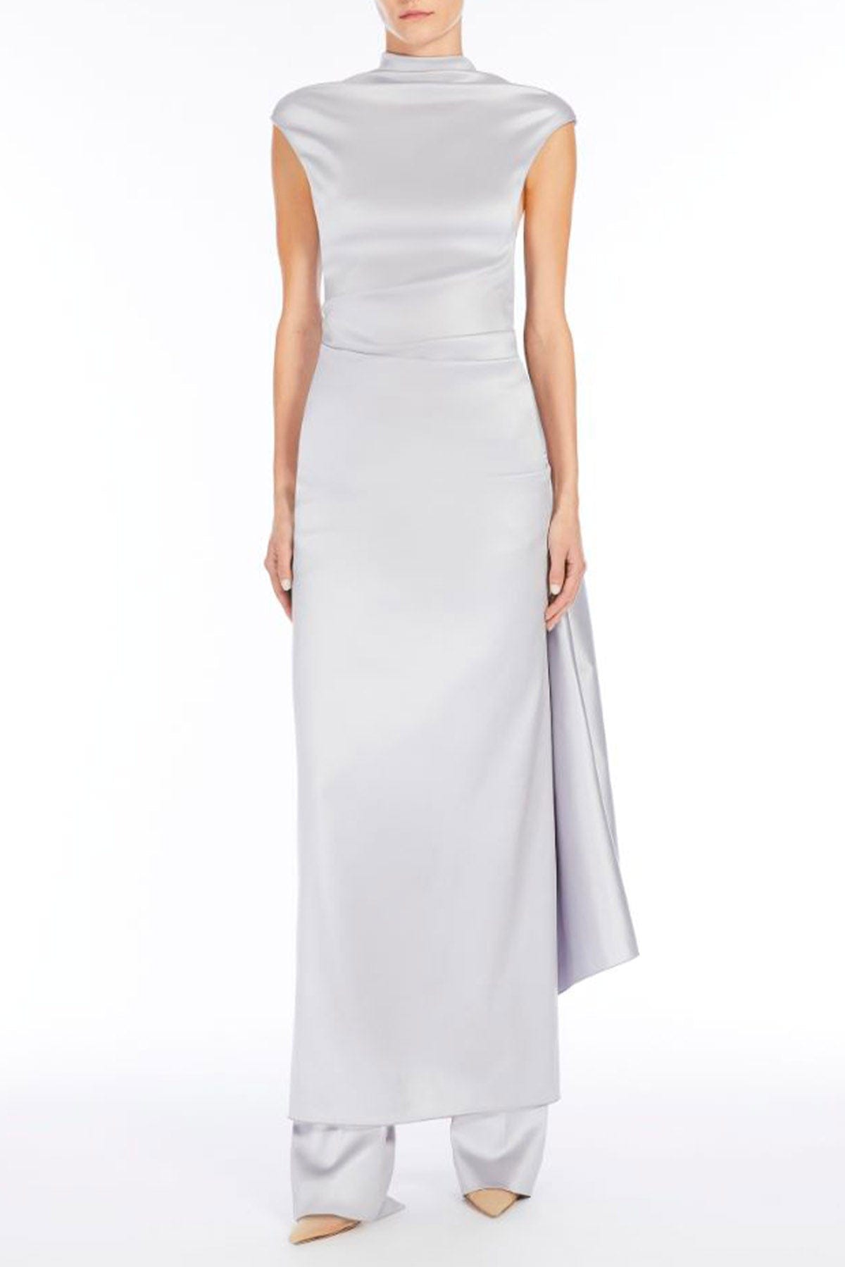 MAXMARA&#39;S BRANDS ABITO  Vestito lungo grigio perla Sportmax Abadan1234
