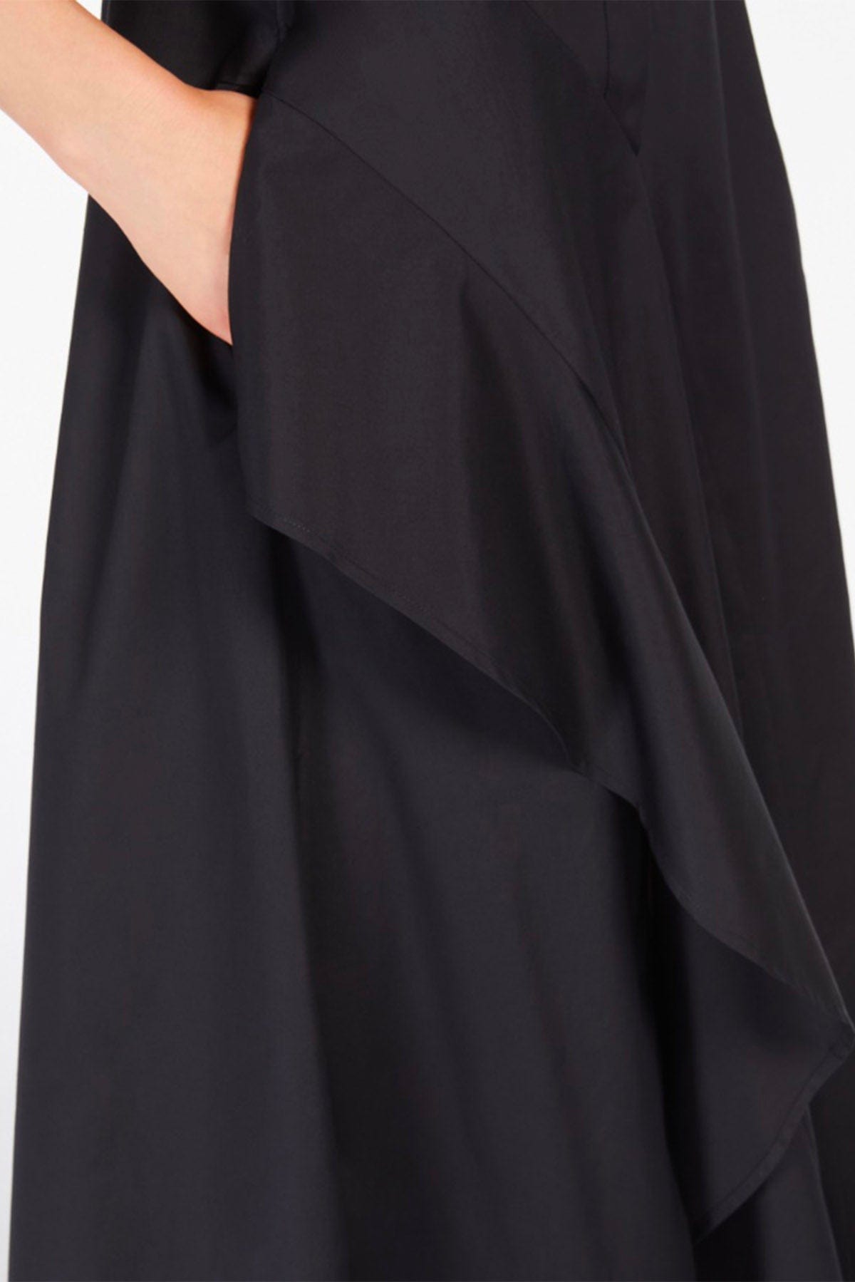 MAXMARA&#39;S BRANDS ABITO  Vestito lungo nero in cotone donna Max Mara Studio Keras