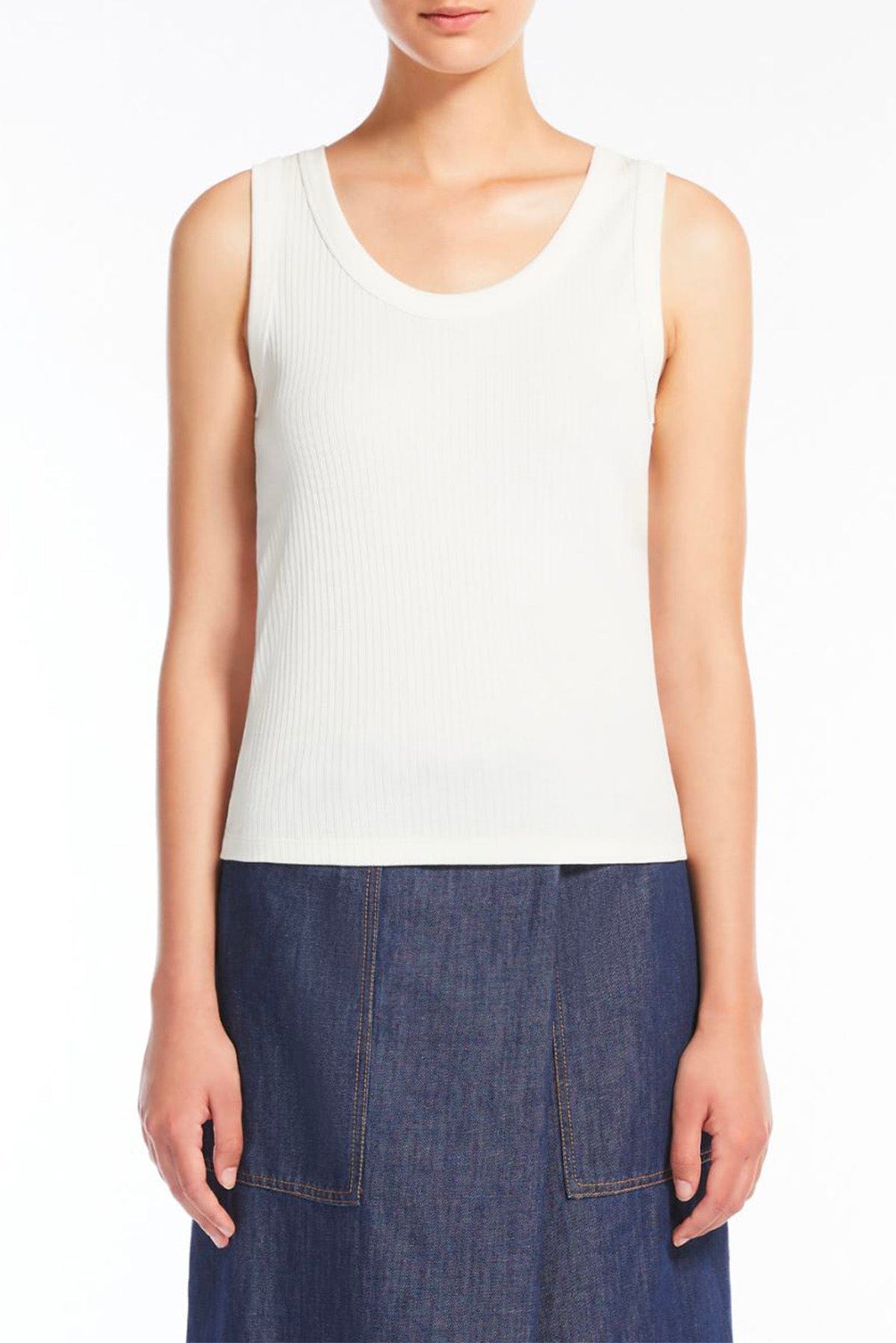 MAXMARA&#39;S BRANDS BODY/ TOP  BIANCO / XXS Top / Canotta Max Mara Weekend Multic