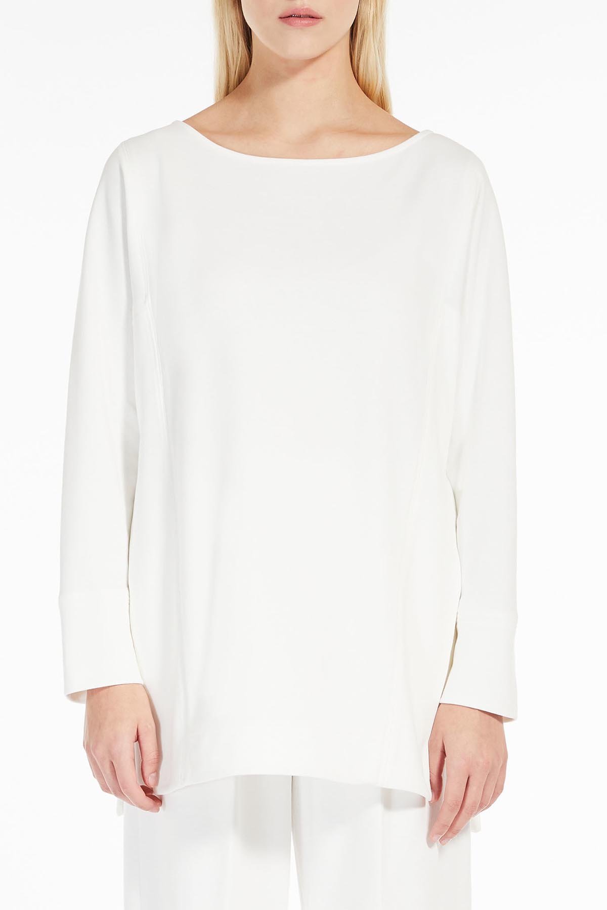 MAXMARA&#39;S BRANDS BODY/ TOP  Blusa in Maglia Bianca Leisure Max Mara Garibo