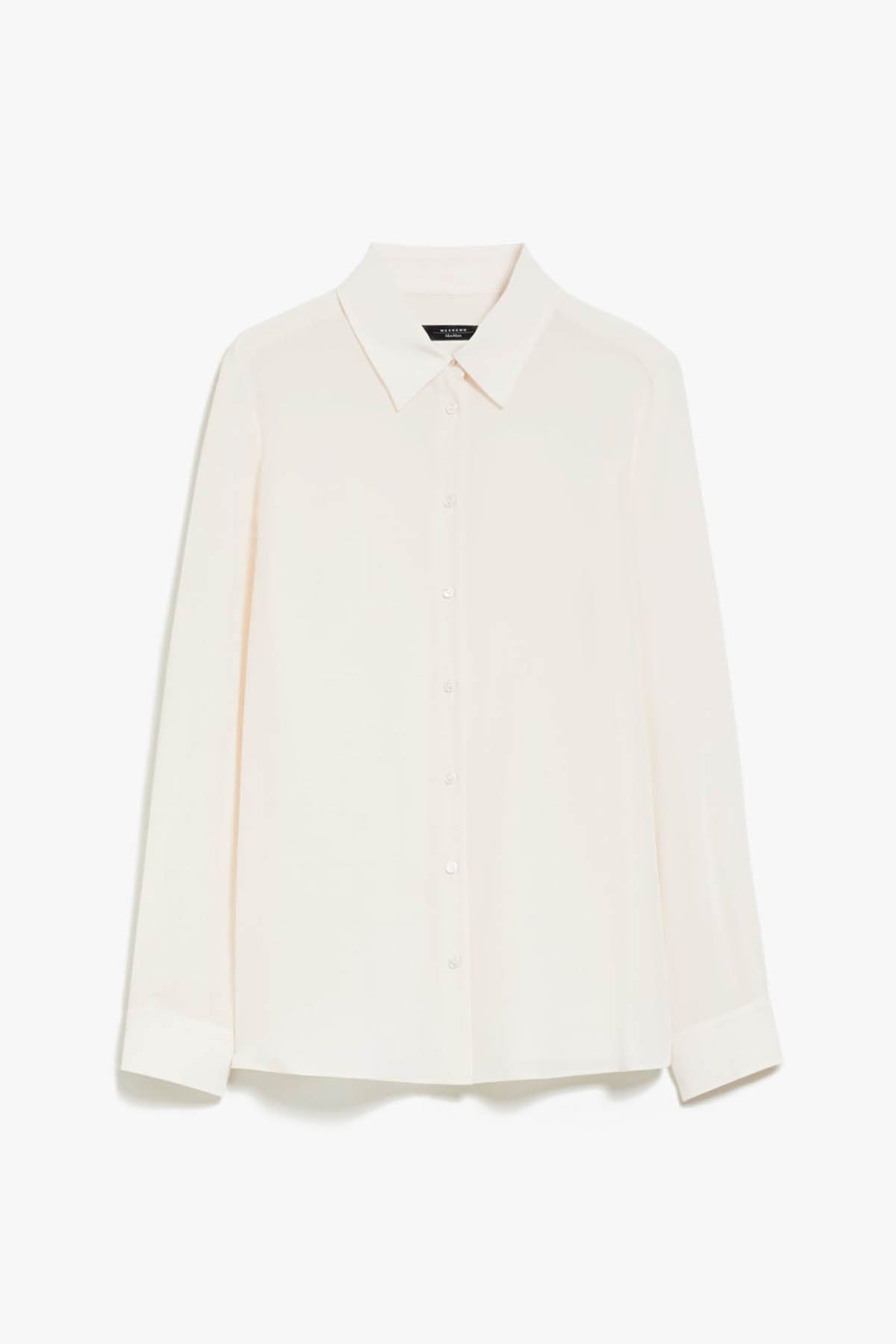 MAXMARA&#39;S BRANDS CAMICIA  BIANCO / 34 Camicia in Seta Donna Max Mara Weekend Geo