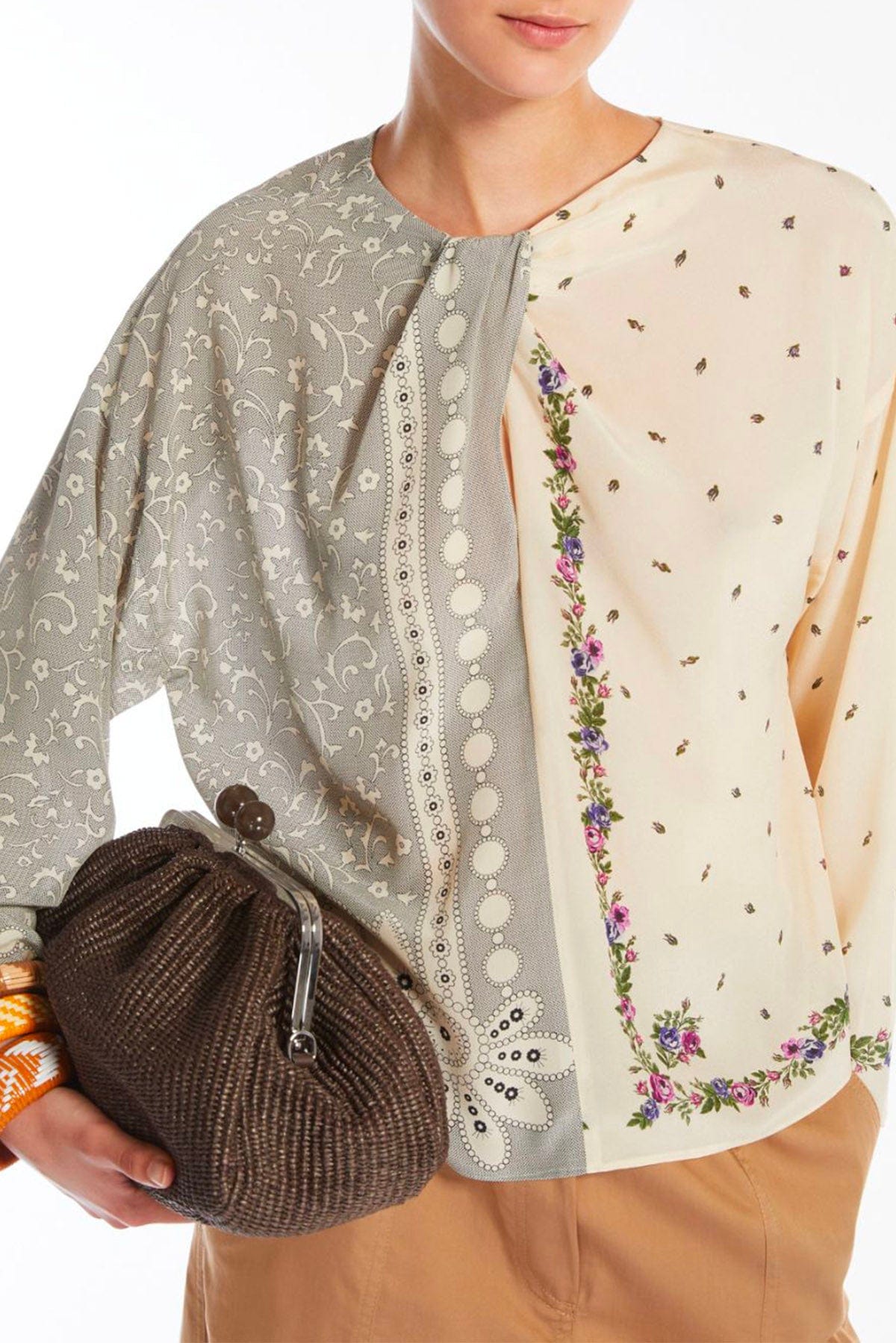 MAXMARA&#39;S BRANDS CAMICIA  Camicia in seta donna disegno foulard Max Mara Weekend Caraffa