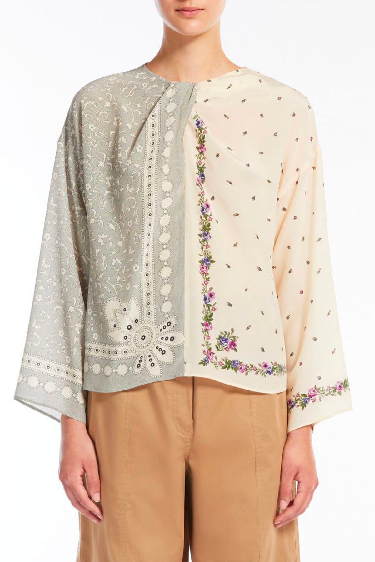 MAXMARA&#39;S BRANDS CAMICIA  Camicia in seta donna disegno foulard Max Mara Weekend Caraffa