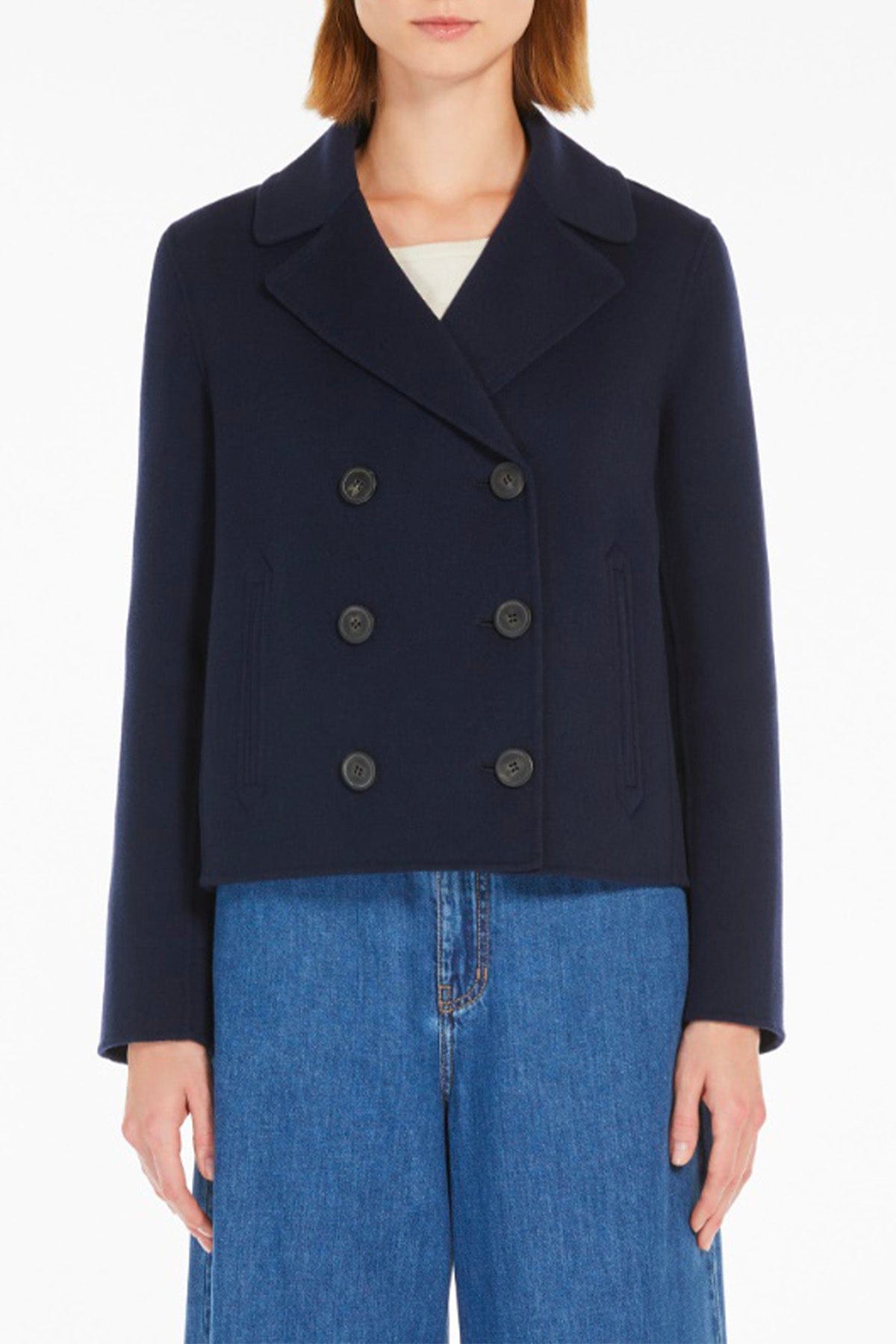 MAXMARA'S BRANDS GIACCA  BLU / 34 Caban in lana blu donna Weekend Max Mara Taglio