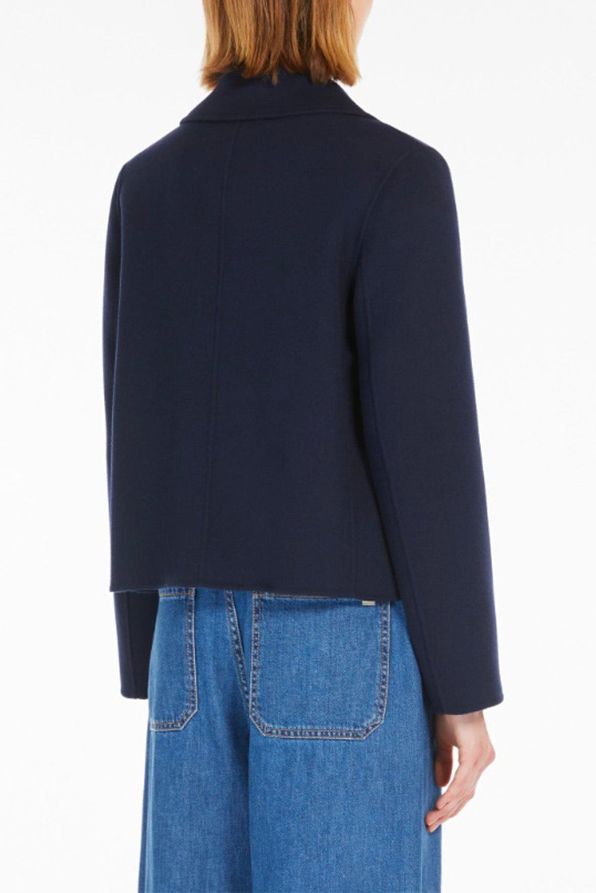 MAXMARA&#39;S BRANDS GIACCA  Caban in lana blu donna Weekend Max Mara Taglio