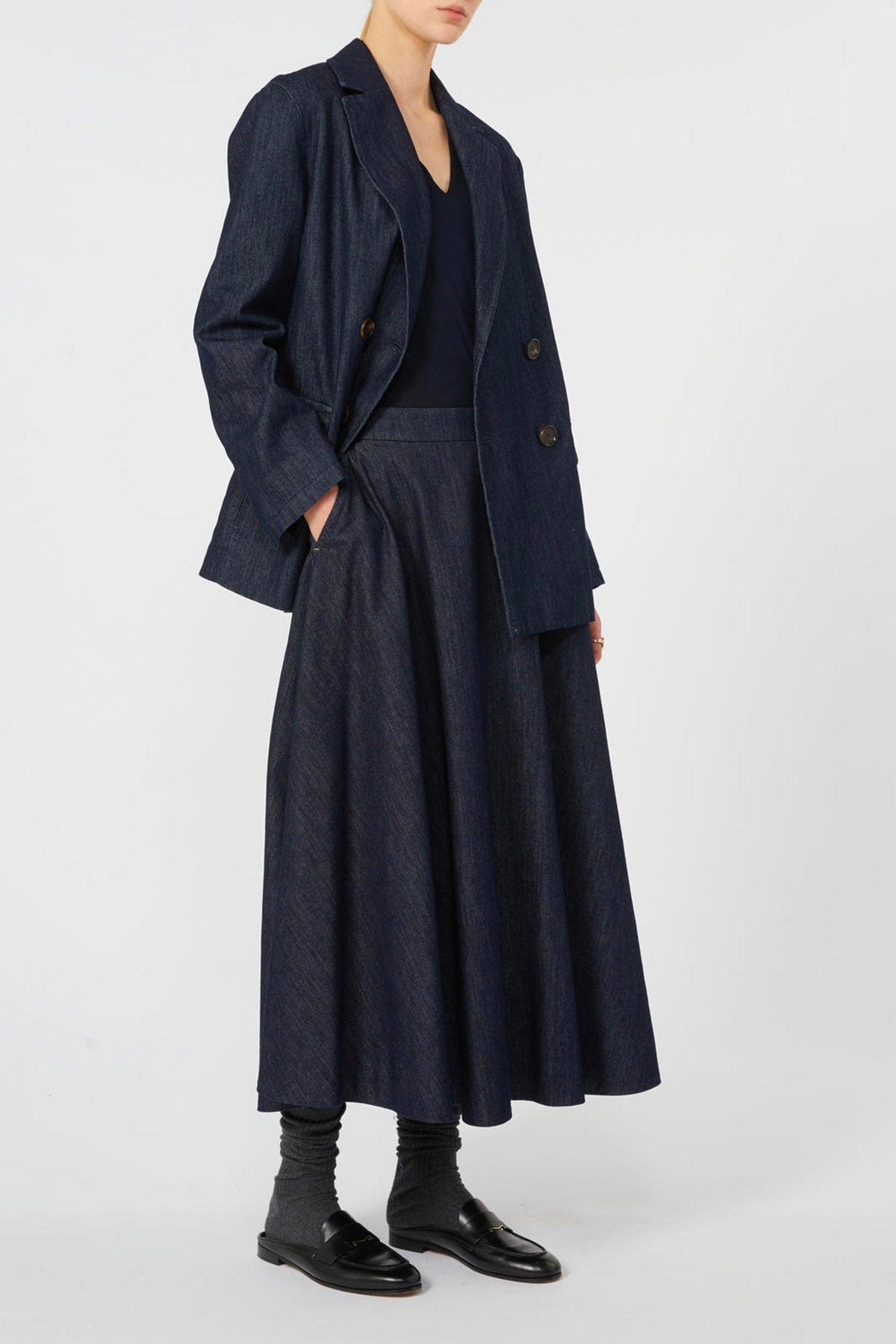 MAXMARA&#39;S BRANDS GIACCA  Giacca doppiopetto in denim donna &#39;S Max Mara Sara