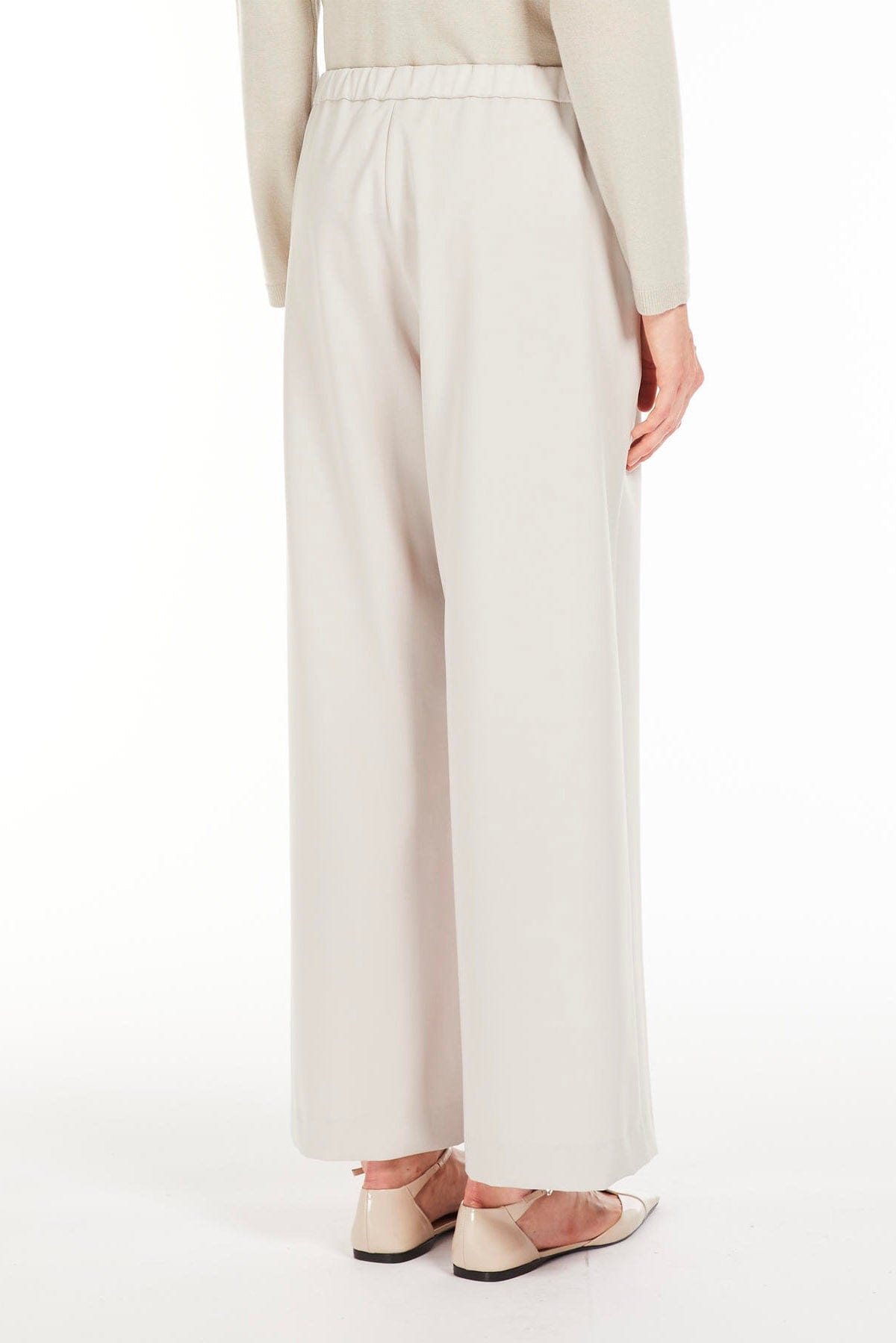 MAXMARA'S BRANDS GIACCA IN JERSEY  BIANCO PERLA / 34 Pantaloni in lana 'S Max Mara Argenta donna