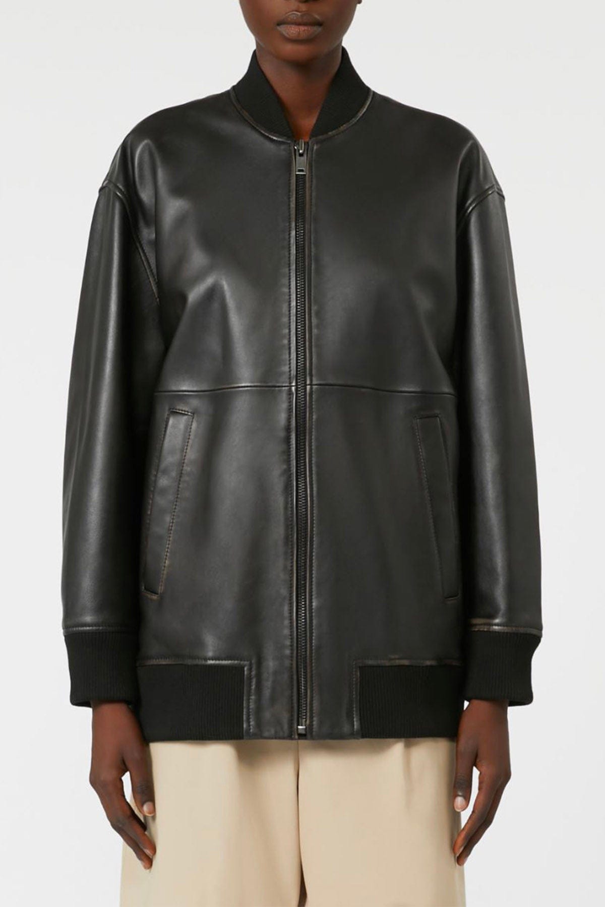 MAXMARA&#39;S BRANDS GIACCA IN PELLE  Giacca in pelle donna Weekend Max Mara Tattico