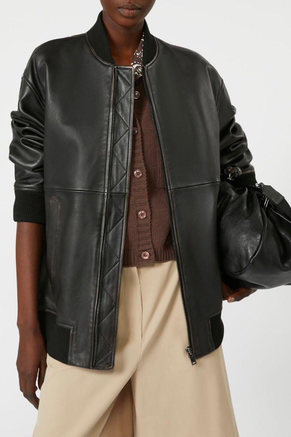 MAXMARA&#39;S BRANDS GIACCA IN PELLE  Giacca in pelle donna Weekend Max Mara Tattico