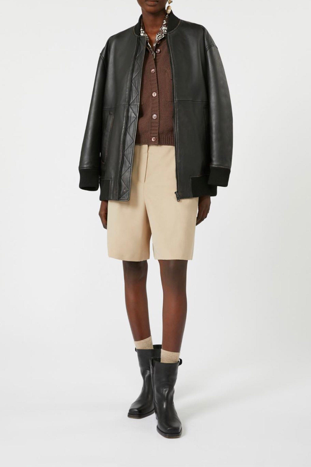 MAXMARA'S BRANDS GIACCA IN PELLE  NERO / 34 Giacca in pelle donna Weekend Max Mara Tattico