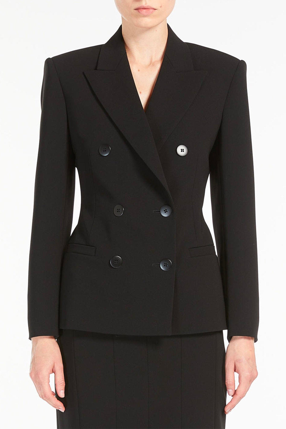 MAXMARA'S BRANDS GIACCA  NERO / 34 Giacca Nera Doppiopetto Max Mara Studio Key