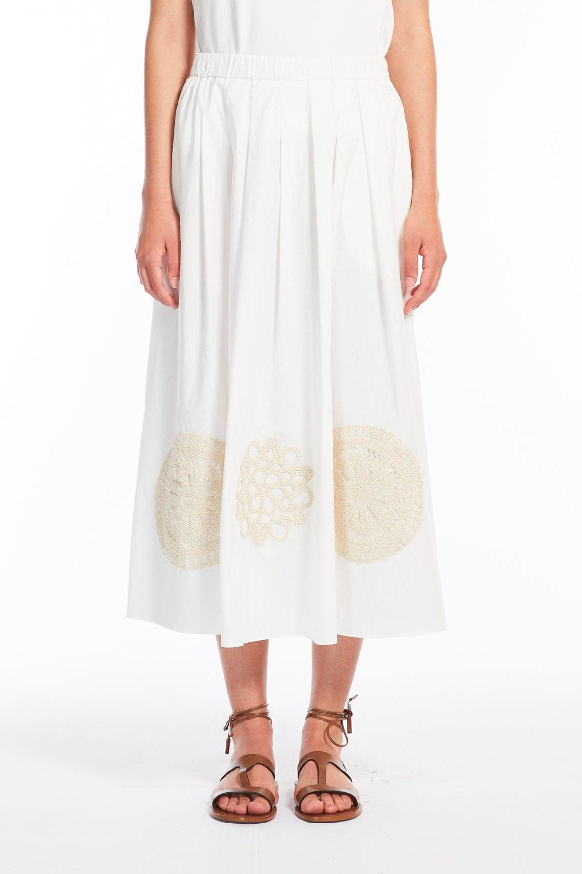 MAXMARA&#39;S BRANDS GONNA  BIANCO / XXS Gonna ricamata Weekend Max Mara Orme
