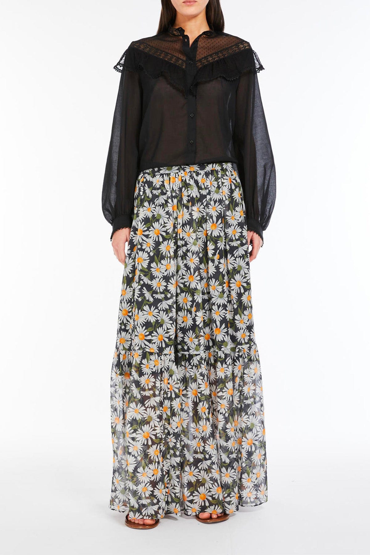 MAXMARA&#39;S BRANDS GONNA  Gonna stampa margherite Max Mara Weekend Artello1234