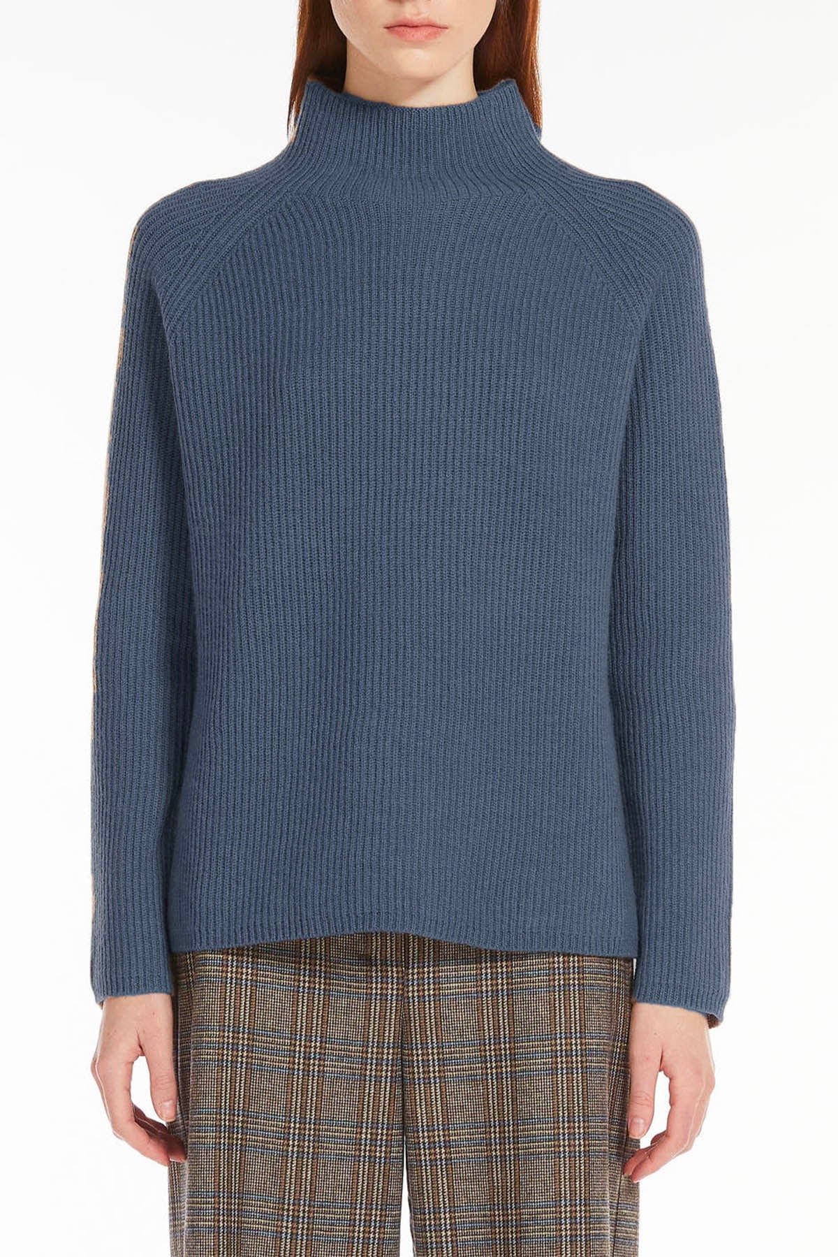 MAXMARA'S BRANDS MAGLIA-CANOTTIERA-TOP  AZZURRO / XXS Maglia Max Mara 'S Misto Cashmere Elica