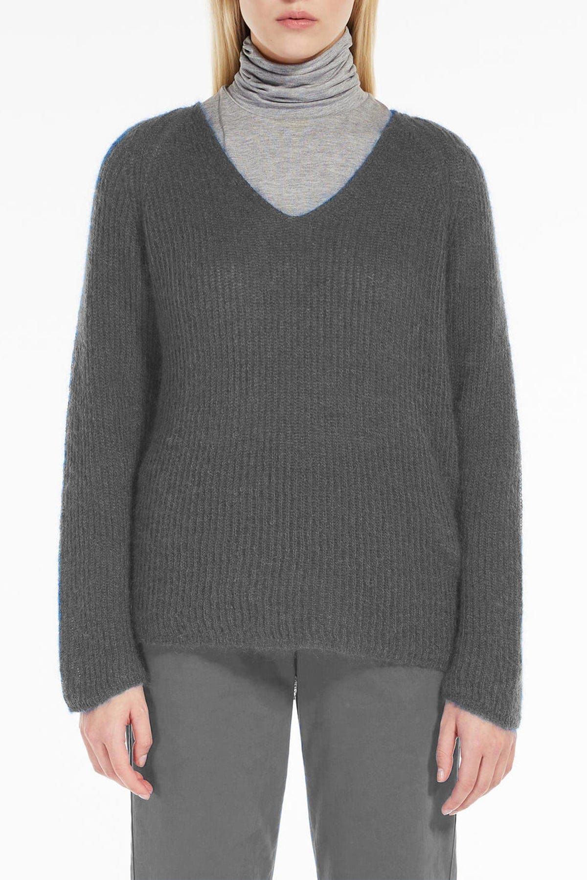 MAXMARA&#39;S BRANDS MAGLIA-CANOTTIERA-TOP  GRIGIO CHIARO / XS Maglia in Mohair Donna Leisure Max Mara Waser