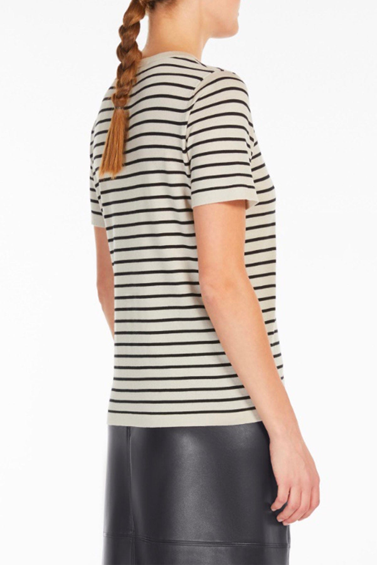 MAXMARA'S BRANDS MAGLIA-CANOTTIERA-TOP  RIGA / XXS Maglia maniche corte rigata in lana 'S Max Mara Egidio