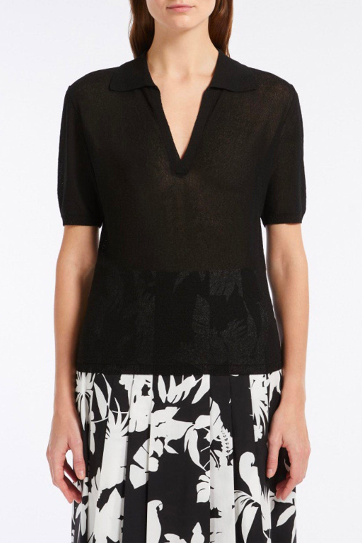 MAXMARA'S BRANDS MAGLIA-CANOTTIERA-TOP  NERO / XXS Maglia nera donna Max Mara Studio Casarsa