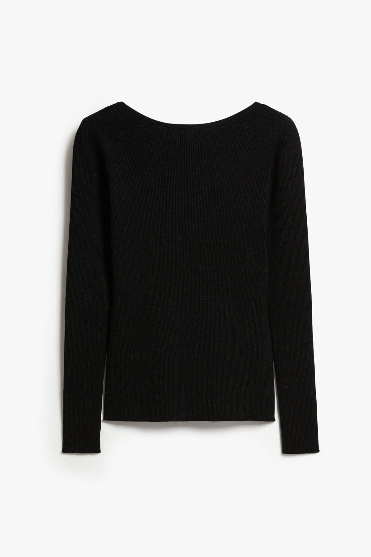 MAXMARA&#39;S BRANDS MAGLIA-CANOTTIERA-TOP  NERO / XXS Maglia Donna in Lurex Max Mara Easywear Favella