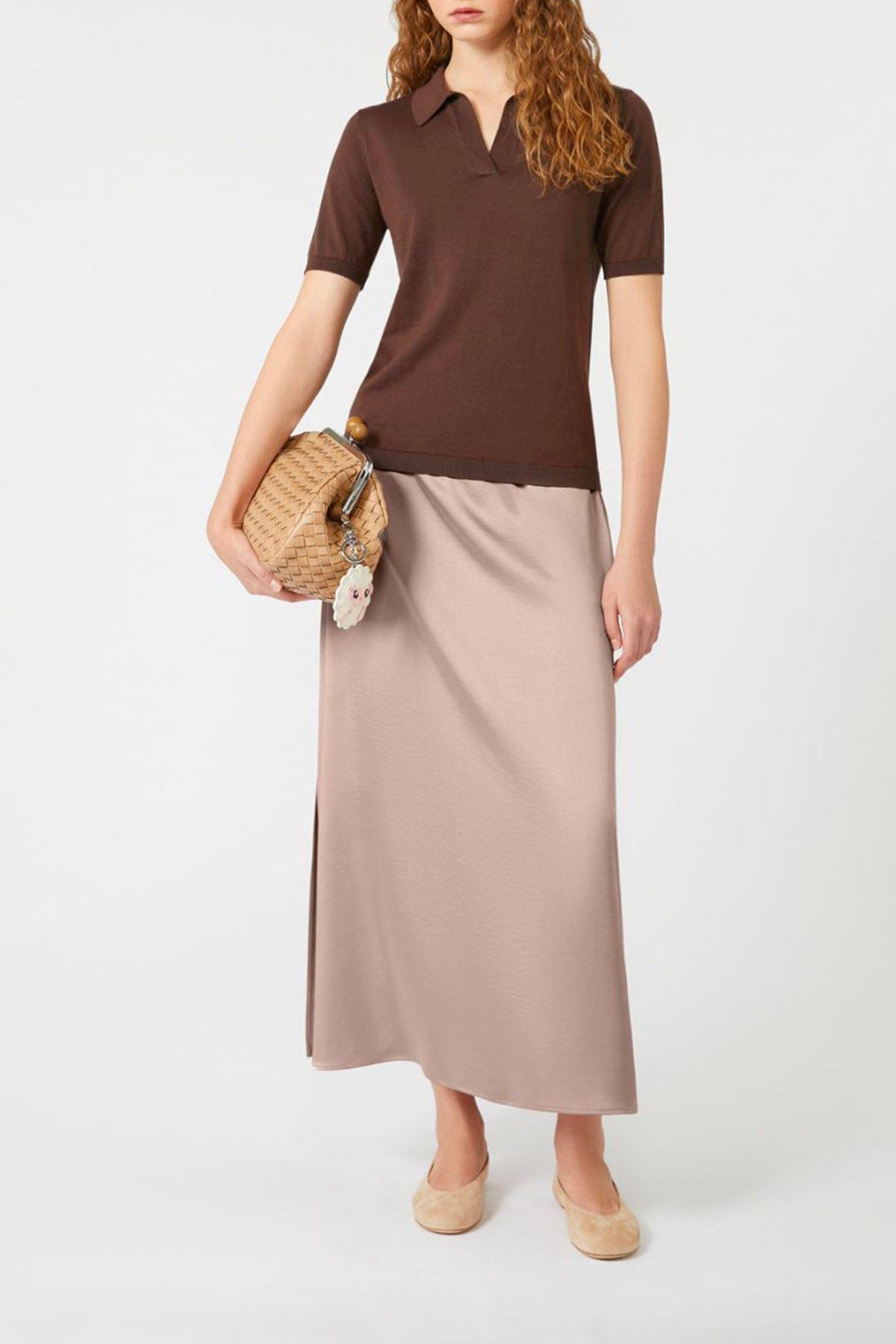 MAXMARA&#39;S BRANDS MAGLIA-CANOTTIERA-TOP  Polo in cotone e seta Weekend Max Mara Roncolo