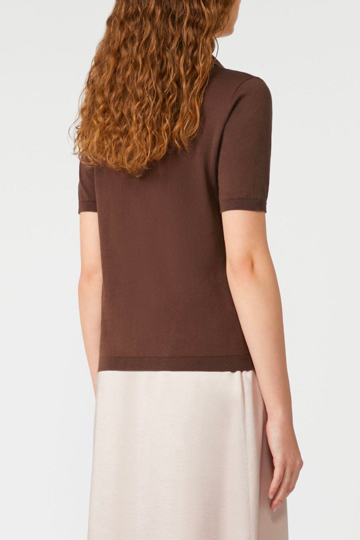 MAXMARA&#39;S BRANDS MAGLIA-CANOTTIERA-TOP  Polo in cotone e seta Weekend Max Mara Roncolo