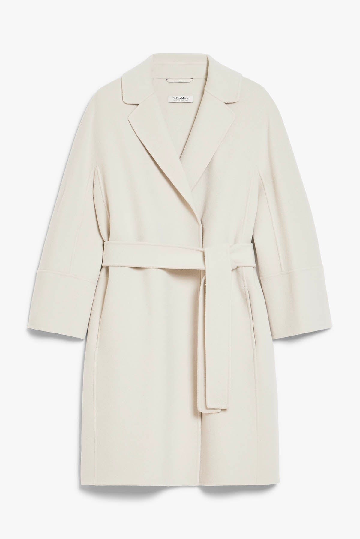 MAXMARA&#39;S BRANDS MANTELLO-MANTELLA  BIANCO PERLA / 34 Cappotto in Lana Donna &#39;S Max Mara Arona
