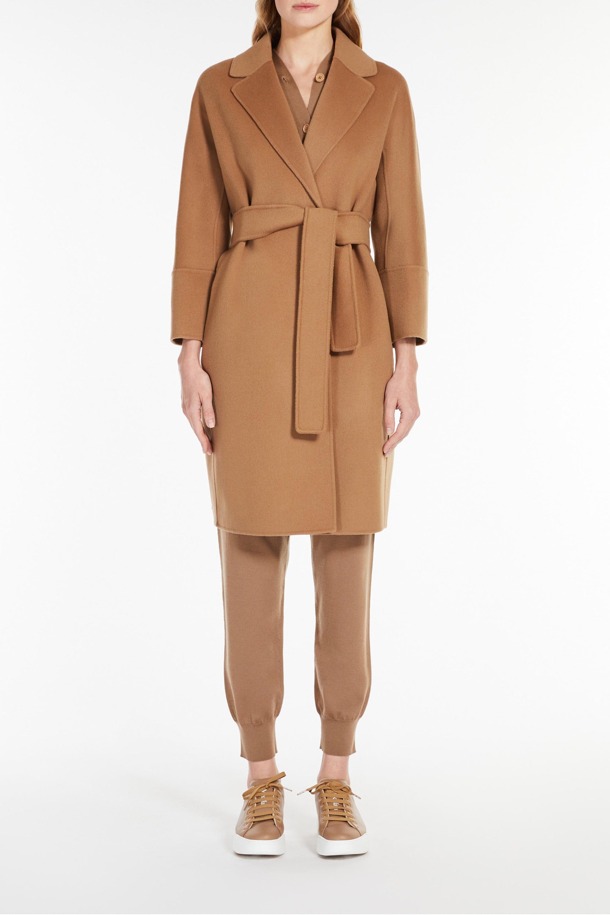 MAXMARA'S BRANDS MANTELLO-MANTELLA  CAMMELLO / 34 Cappotto Donna in Lana 'S Max Mara Arona