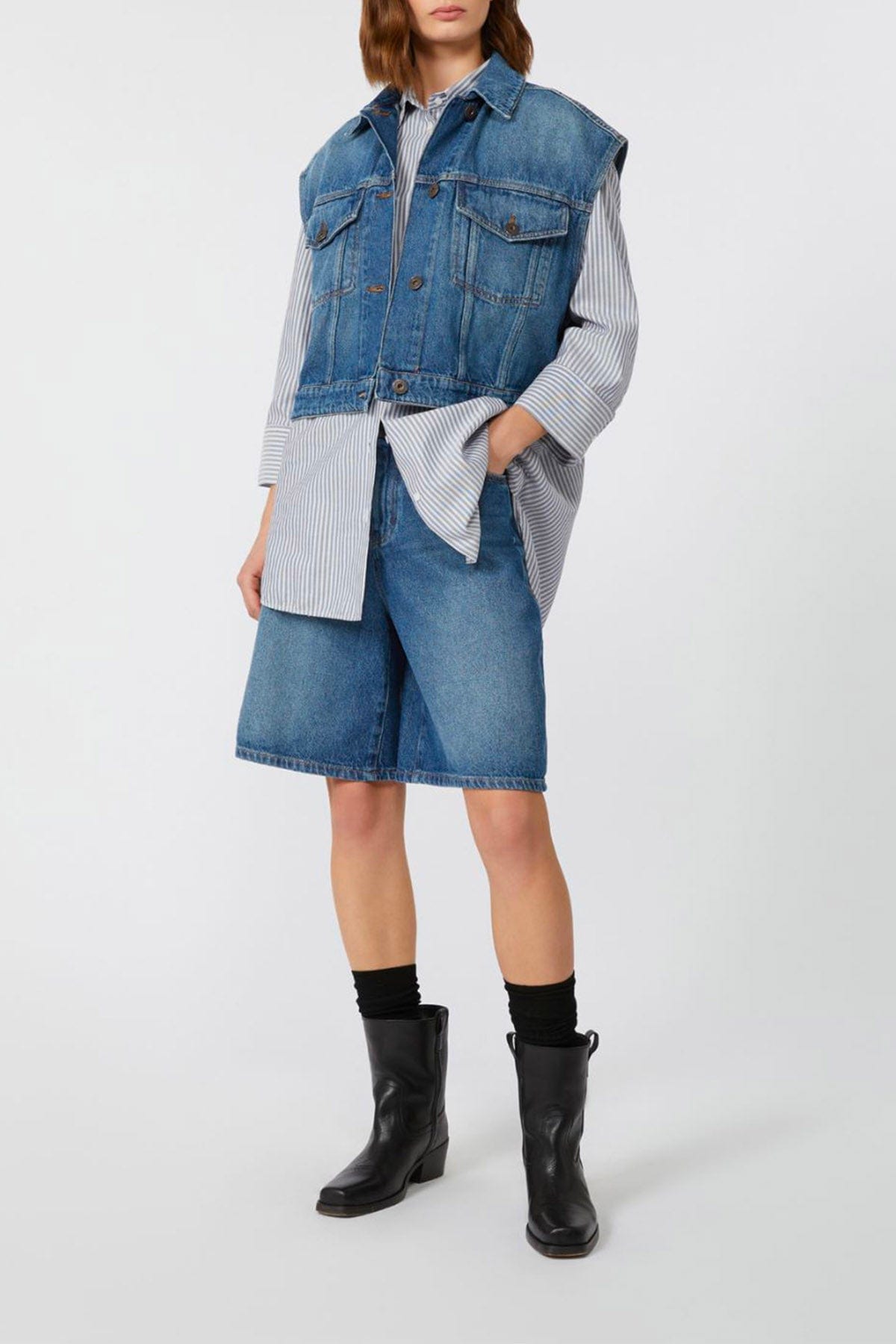 MAXMARA&#39;S BRANDS PANTALONE CORTO  Jeans corto donna Weekend Max Mara Donnola