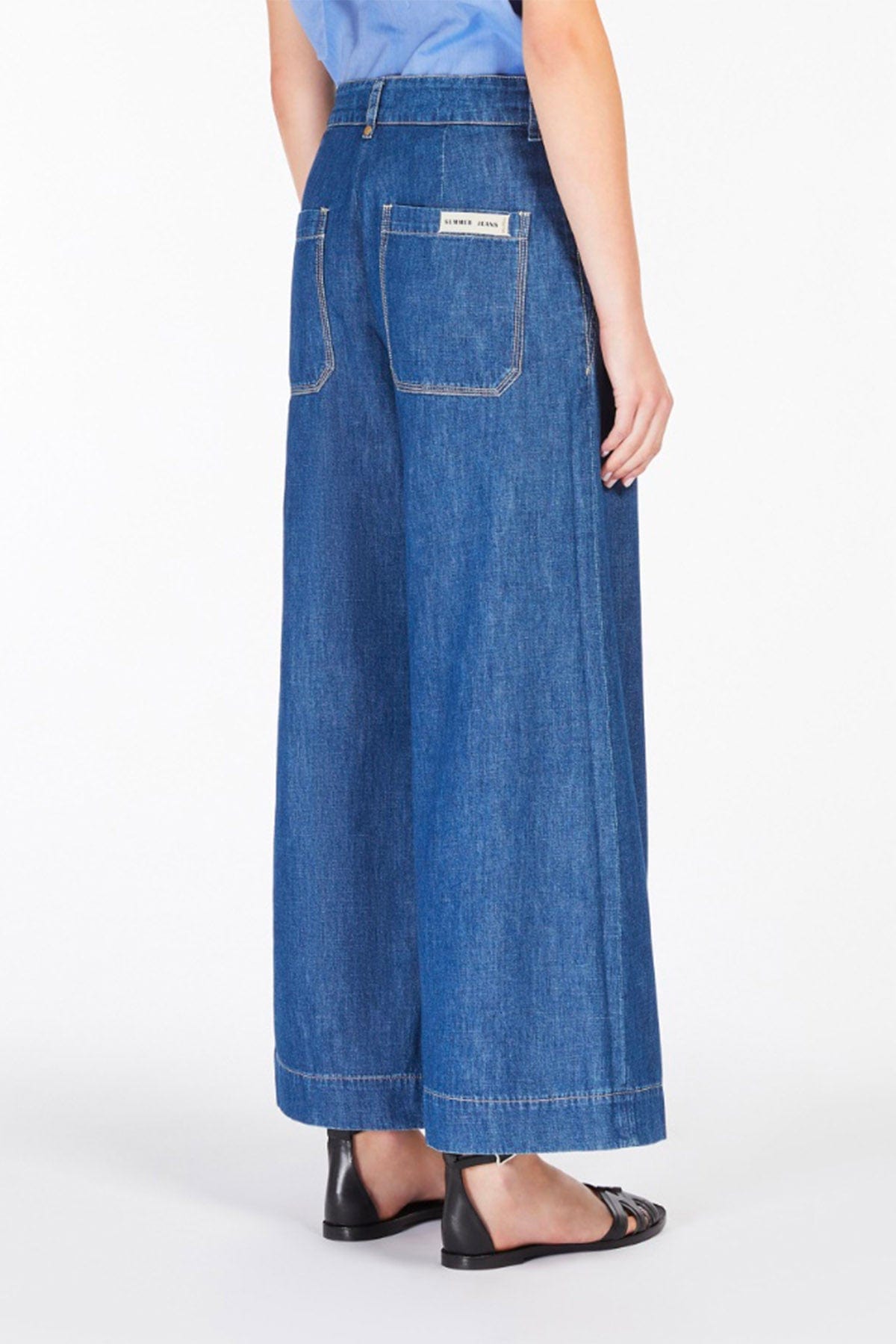MAXMARA'S BRANDS PANTALONE IN DENIM  BLU / 34 Jeans largo donna 'S Max Mara Paul