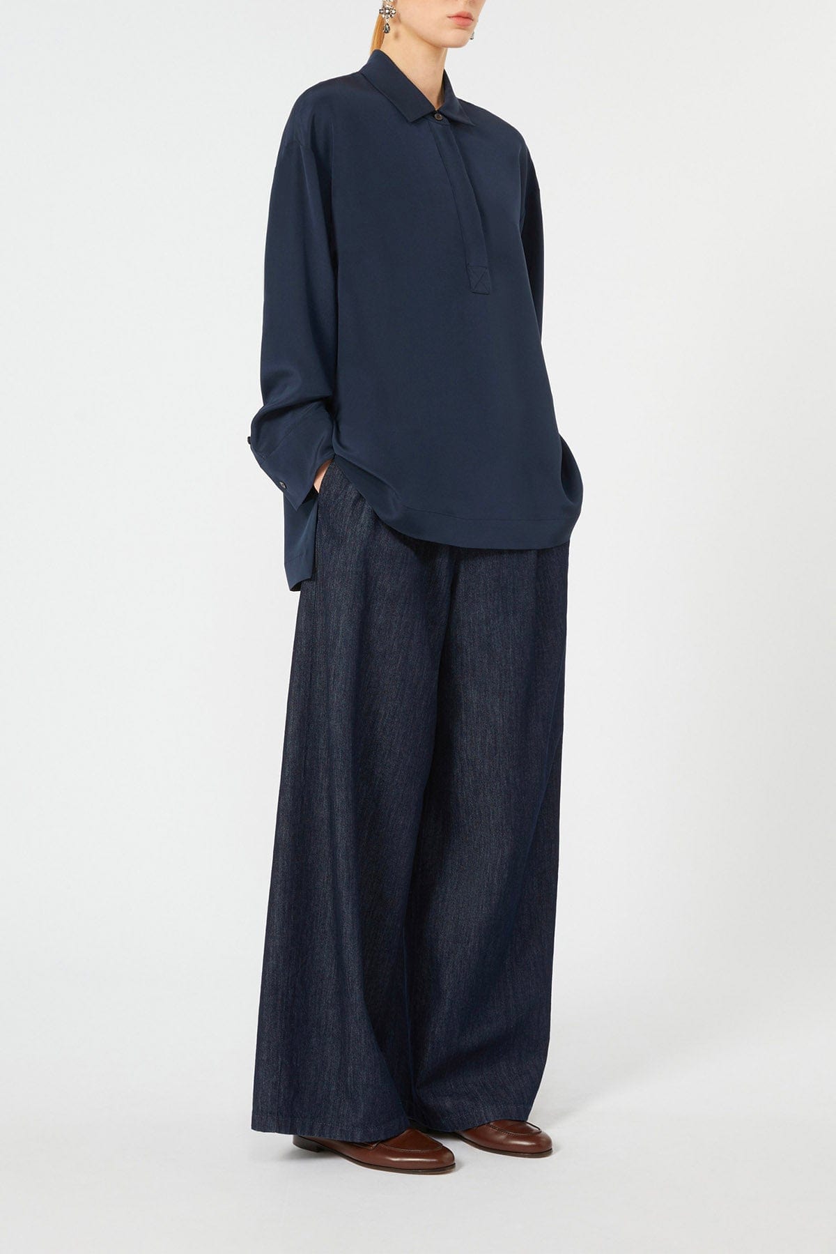 MAXMARA&#39;S BRANDS PANTALONE IN DENIM  Pantalone in denim over donna &#39;S Max Mara Luis
