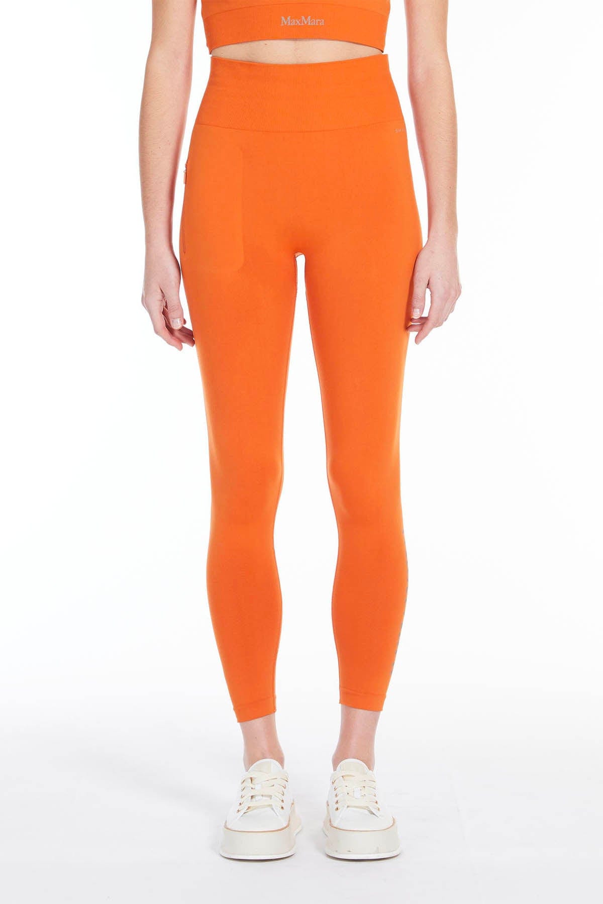 MAXMARA&#39;S BRANDS PANTALONE IN MAGLIA  ARANCIONE / XXS Leggings Donna Max Mara Leisure Fuoco