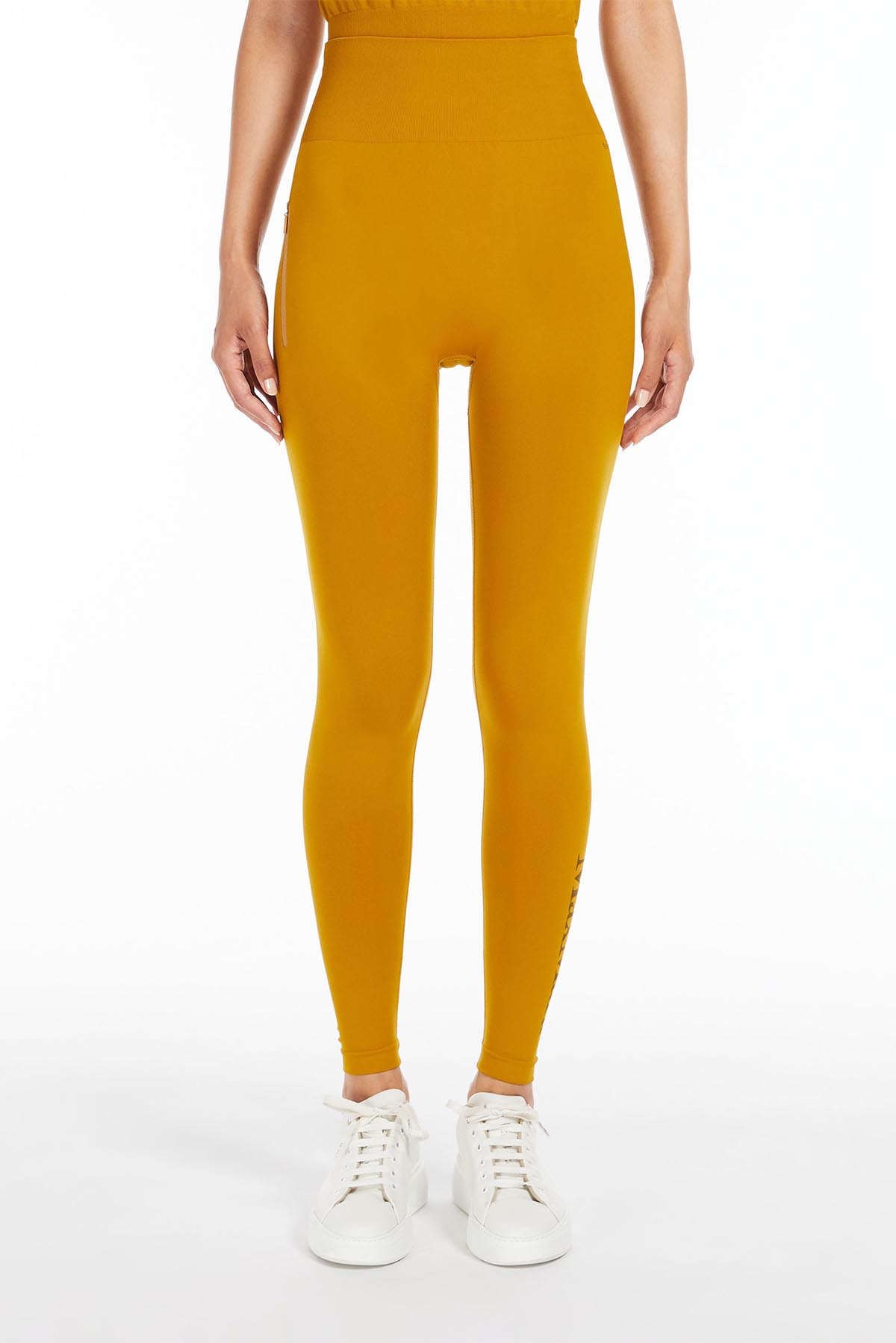 MAXMARA&#39;S BRANDS PANTALONE IN MAGLIA  Leggins Giallo Ocra Leisure Max Mara Villa