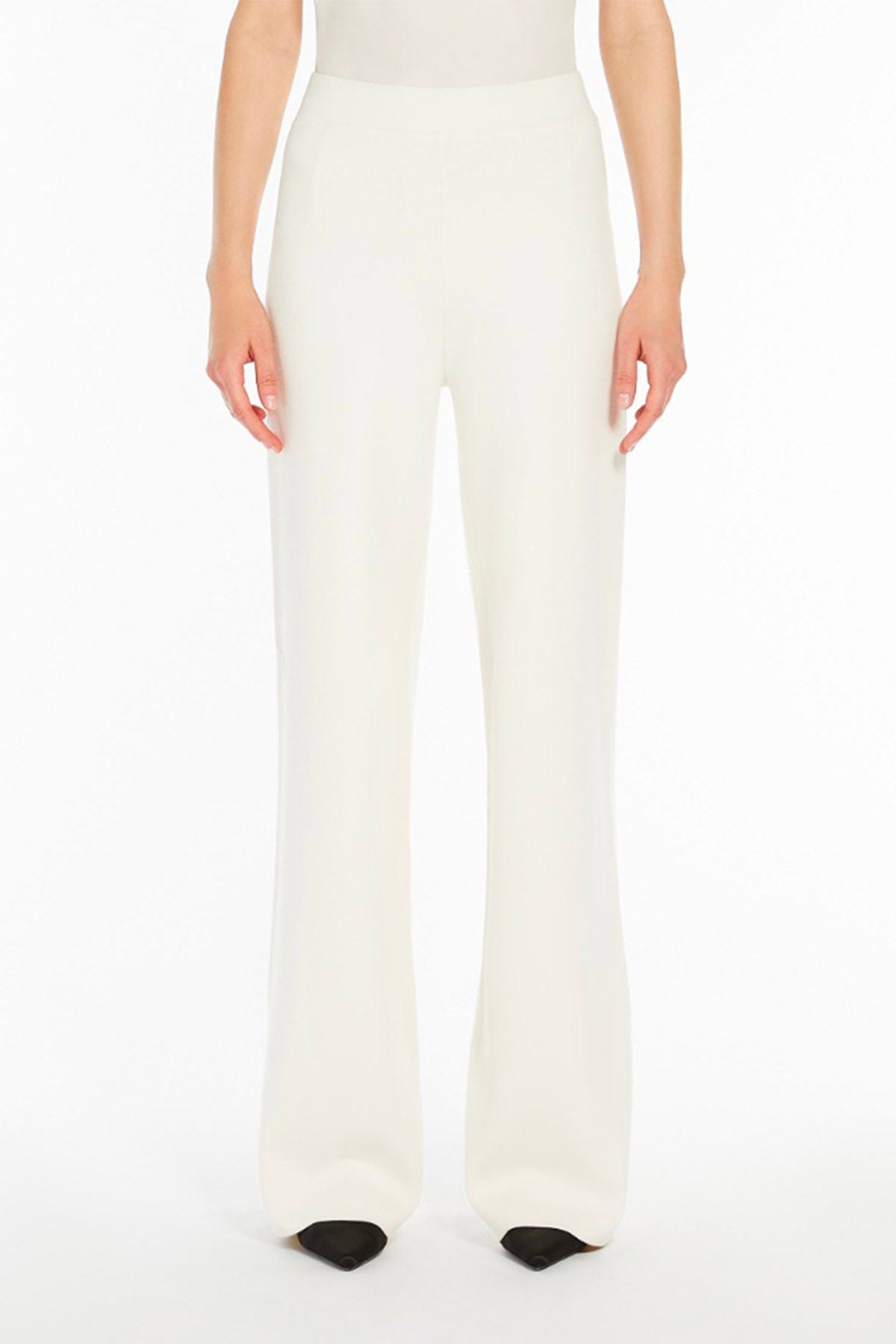 MAXMARA'S BRANDS PANTALONE IN MAGLIA  BIANCO / XXS Pantalone Bianco Donna Max Mara Studio Robin