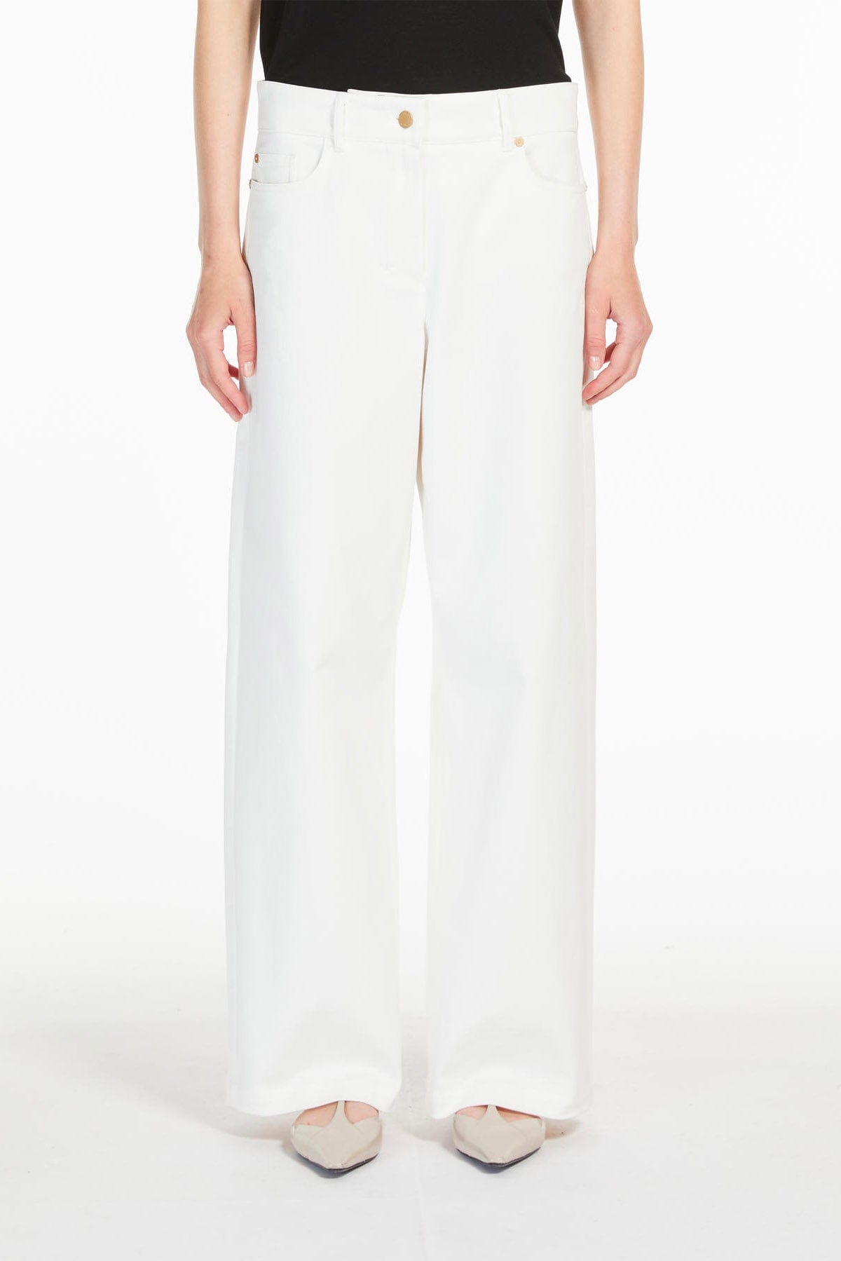 MAXMARA'S BRANDS PANTALONE LUNGO  BIANCO / 34 Pantaloni donna over bianchi 'S Max Mara Marianna