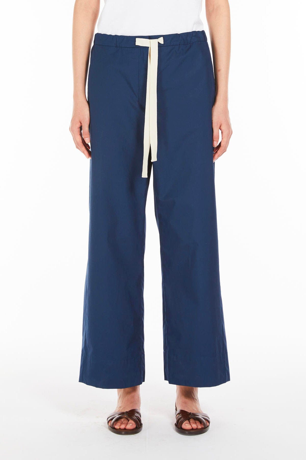 MAXMARA'S BRANDS PANTALONE LUNGO  BLU / 34 Pantaloni in cotone donna 'S Max Mara Argento