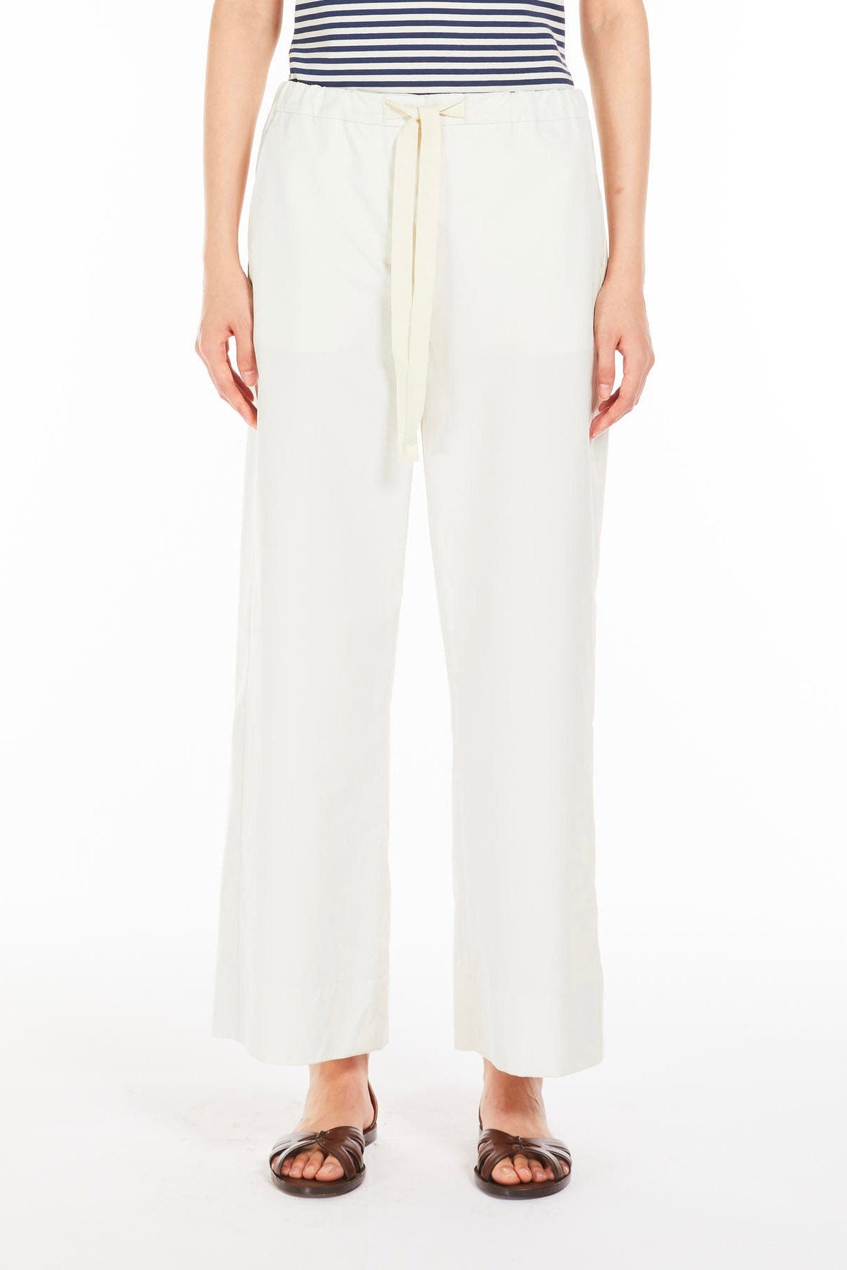 MAXMARA&#39;S BRANDS PANTALONE LUNGO  ECRU / 34 Pantaloni in cotone donna &#39;S Max Mara Argento