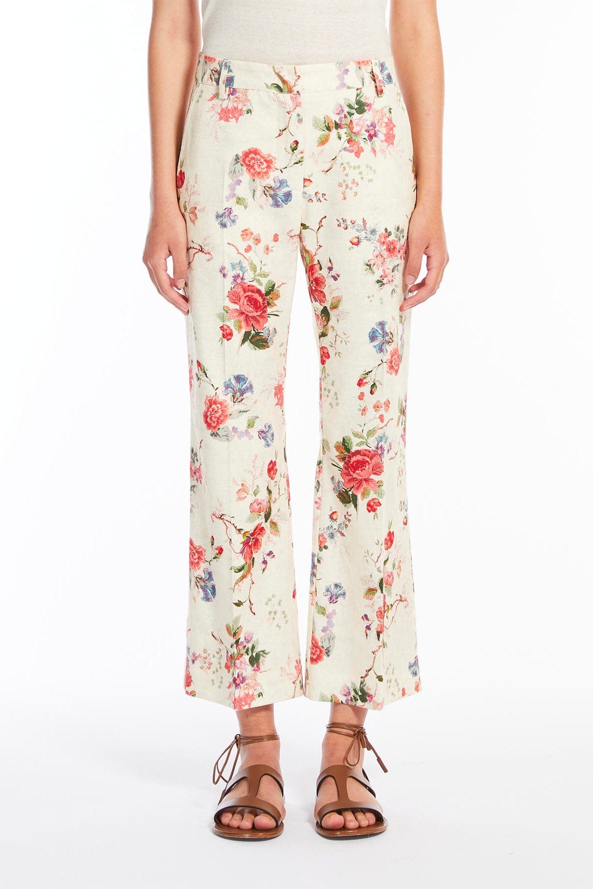 MAXMARA&#39;S BRANDS PANTALONE LUNGO  FIORATO / 34 Pantaloni in cotone fantasia donna Weekend Max Mara Cadmio