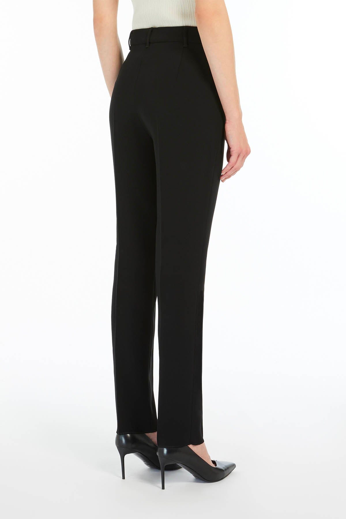 MAXMARA'S BRANDS PANTALONE LUNGO  NERO / 34 Pantalone Nero Donna Max Mara Studio Jerta