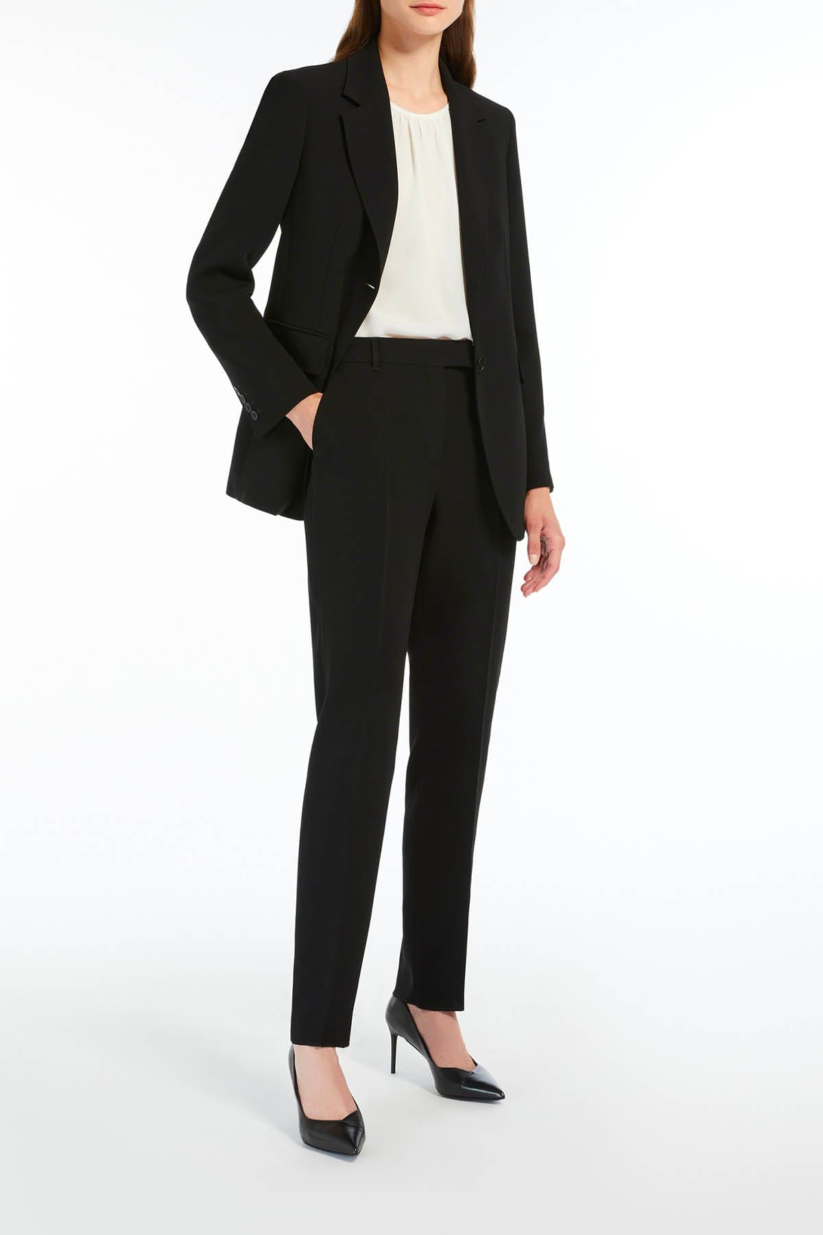 MAXMARA&#39;S BRANDS PANTALONE LUNGO  Pantalone Nero Donna Max Mara Studio Jerta