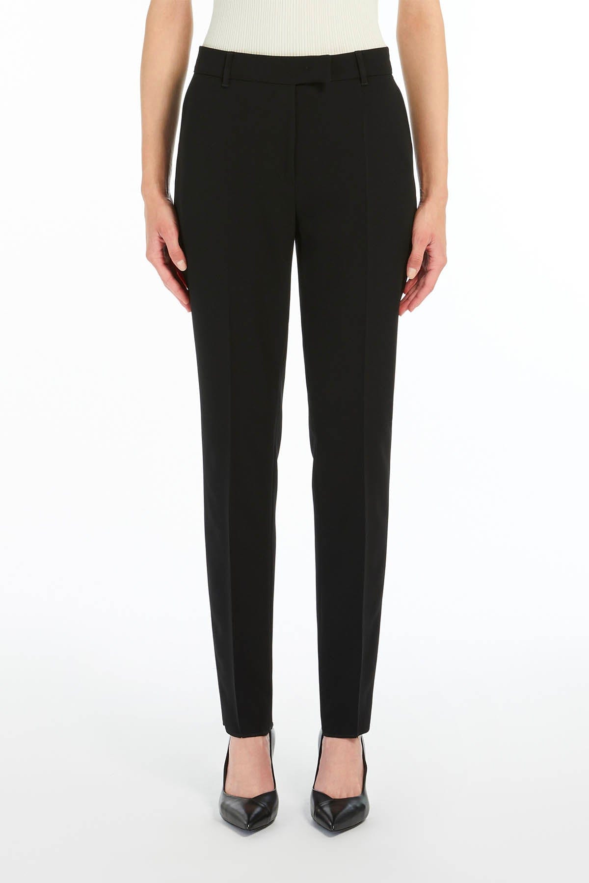 MAXMARA&#39;S BRANDS PANTALONE LUNGO  Pantalone Nero Donna Max Mara Studio Jerta