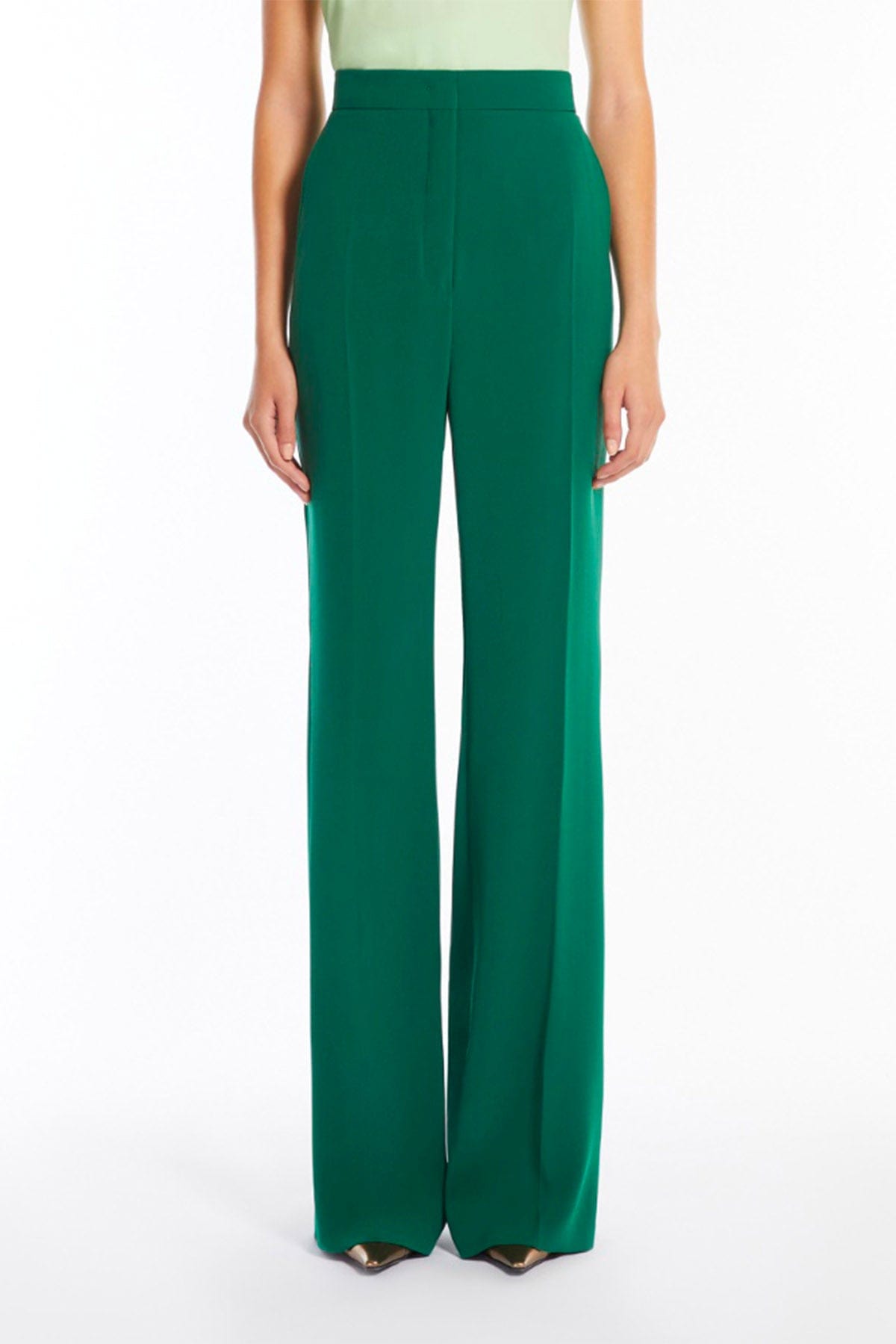 MAXMARA&#39;S BRANDS PANTALONE LUNGO  Pantaloni donna verde smeraldo Max Mara Studio Cosmo