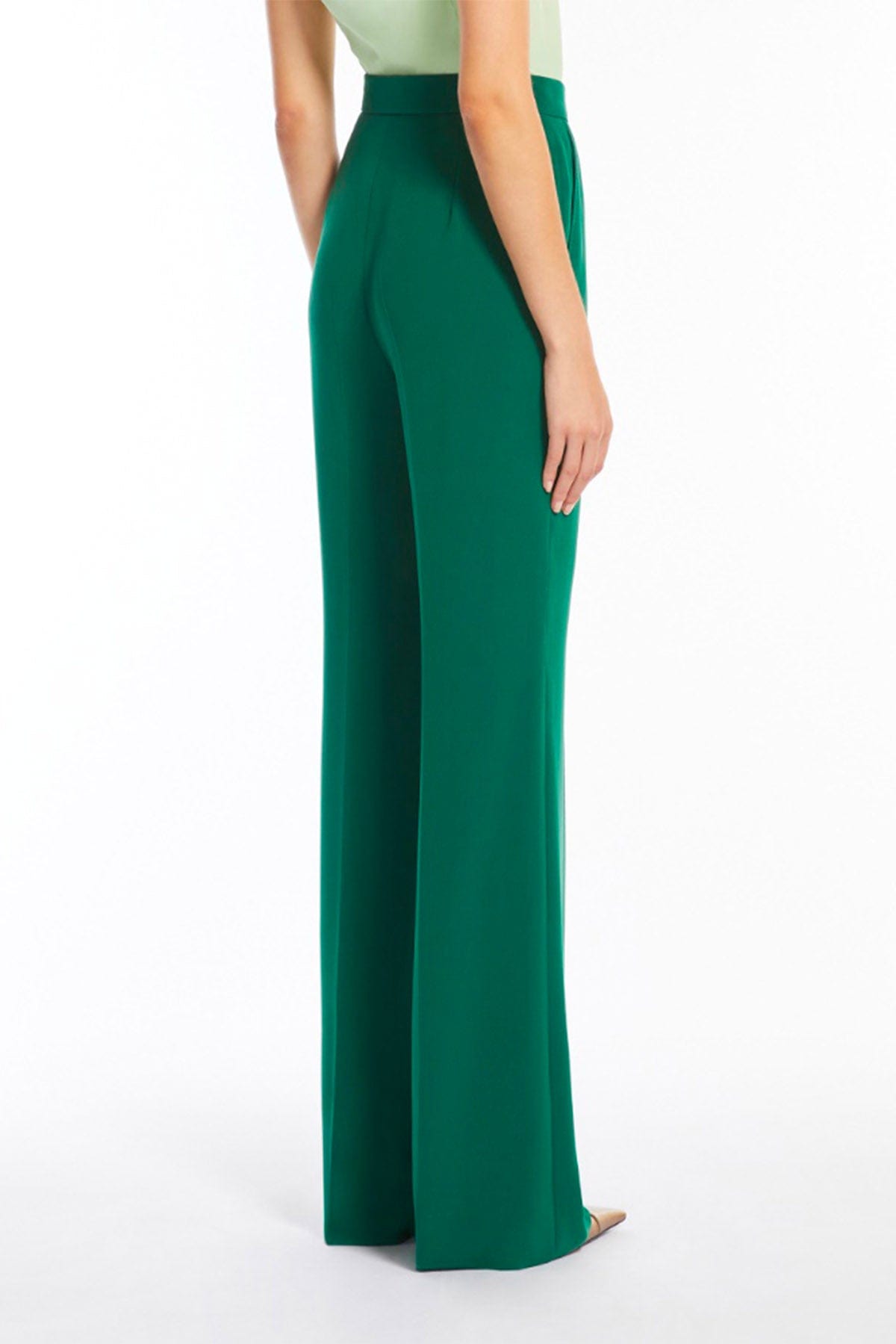 MAXMARA&#39;S BRANDS PANTALONE LUNGO  Pantaloni donna verde smeraldo Max Mara Studio Cosmo