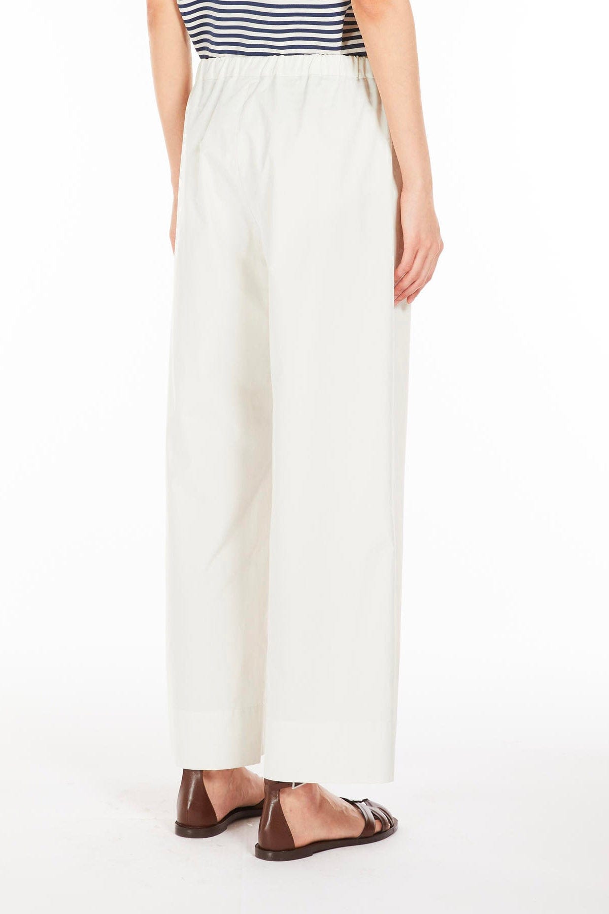 MAXMARA&#39;S BRANDS PANTALONE LUNGO  Pantaloni in cotone donna &#39;S Max Mara Argento