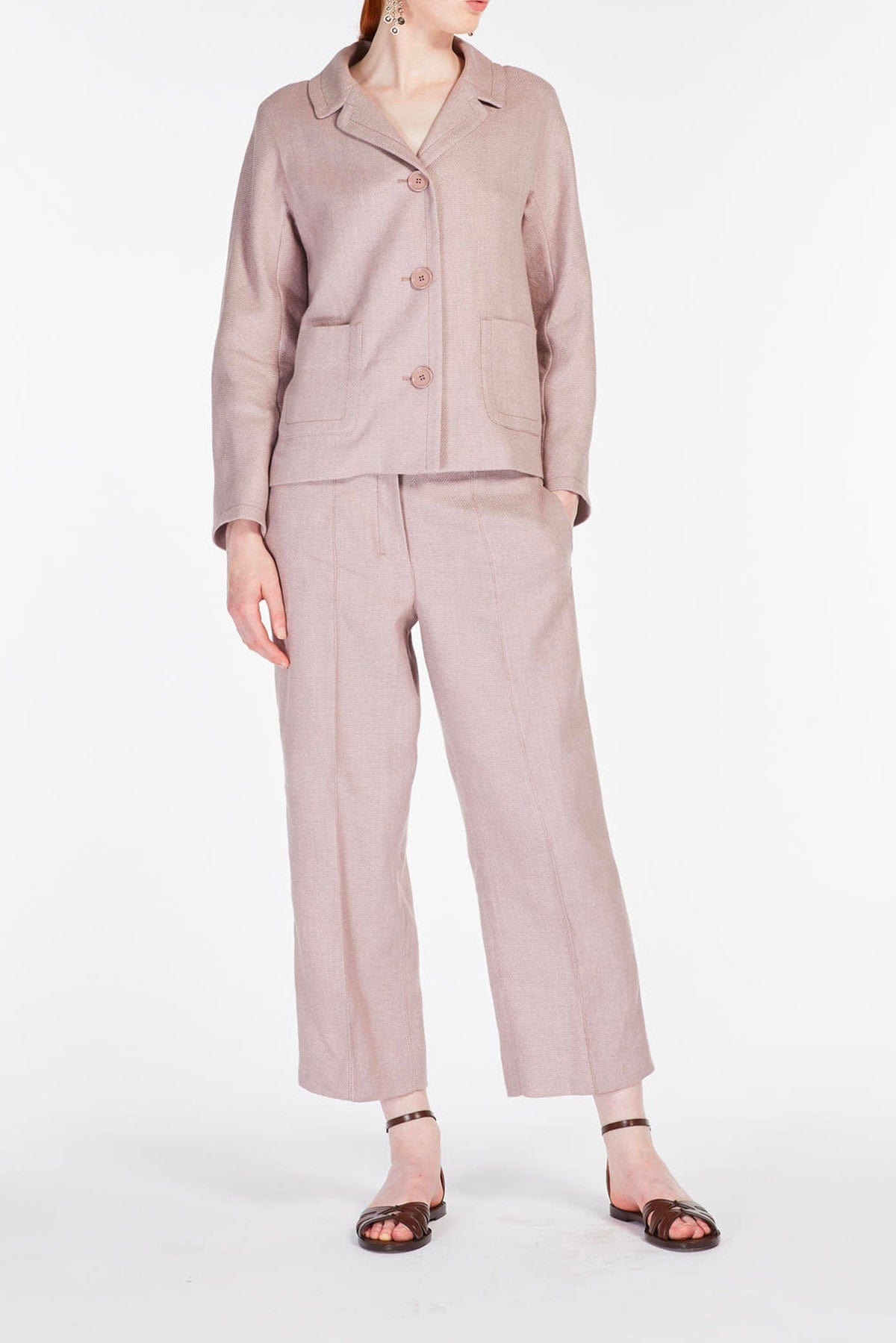 MAXMARA'S BRANDS PANTALONE LUNGO  ROSA POLVERE / 34 Pantaloni in cotone donna 'S Max Mara Marco